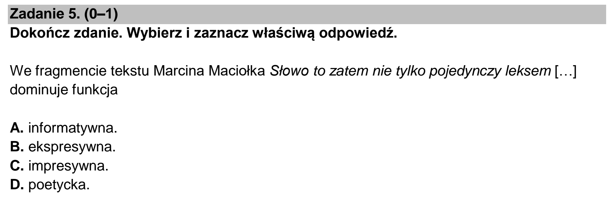 Matura dodatkowa, czerwiec 2024, podgląd zadania 5