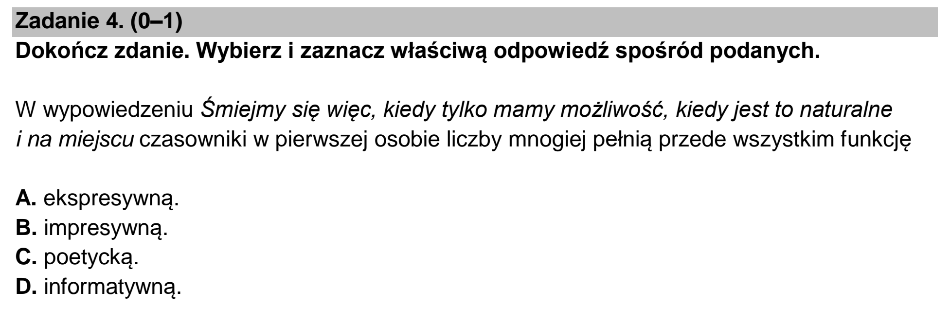 Matura dodatkowa, czerwiec 2025, podgląd zadania 4