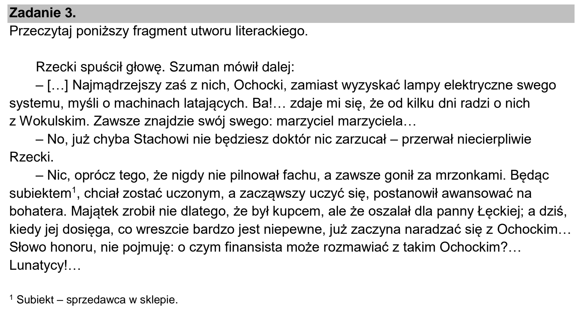 Matura dodatkowa, czerwiec 2026, wstęp zadania 3