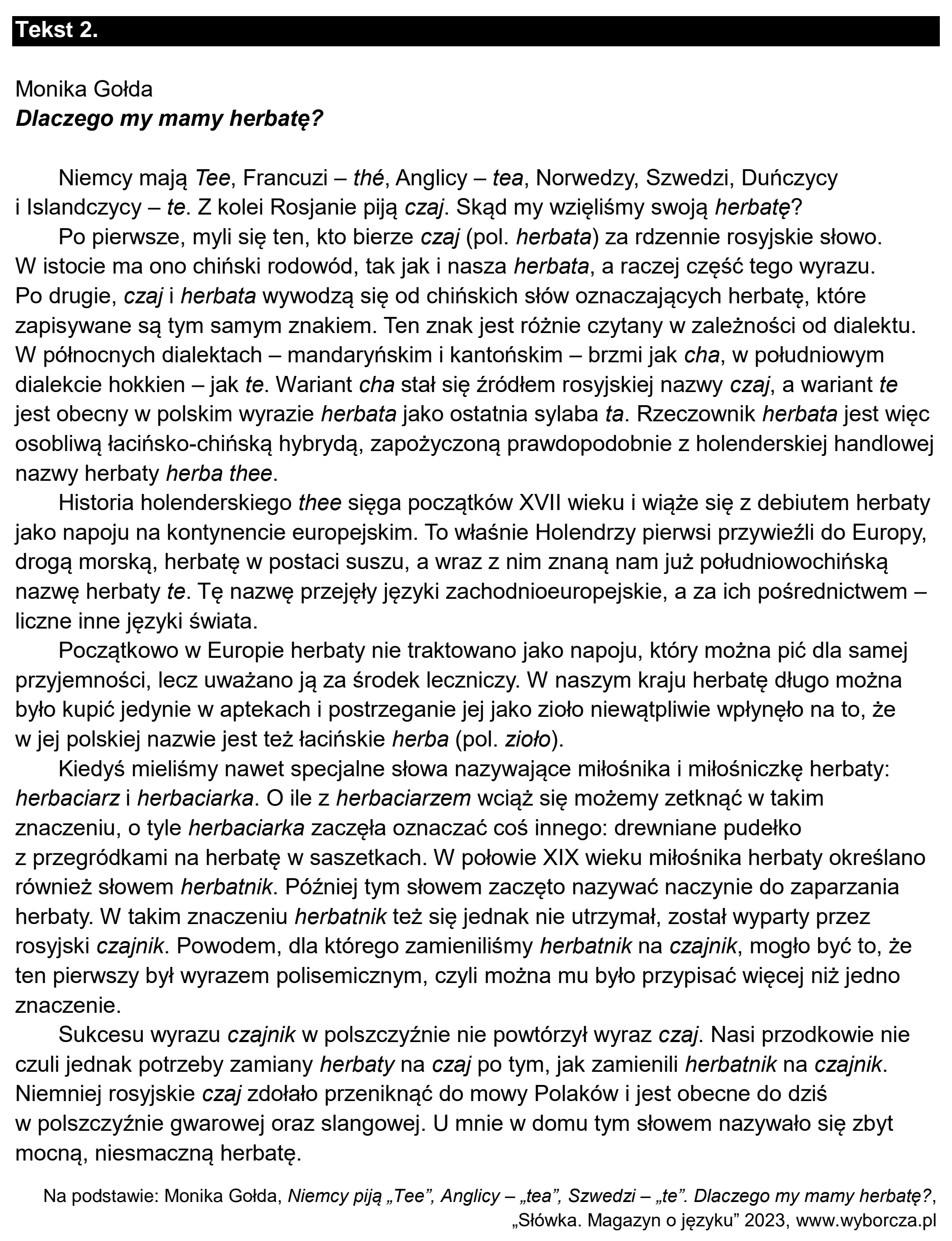 Matura dodatkowa, czerwiec 2026, podgląd zadania 5, fragment 2
