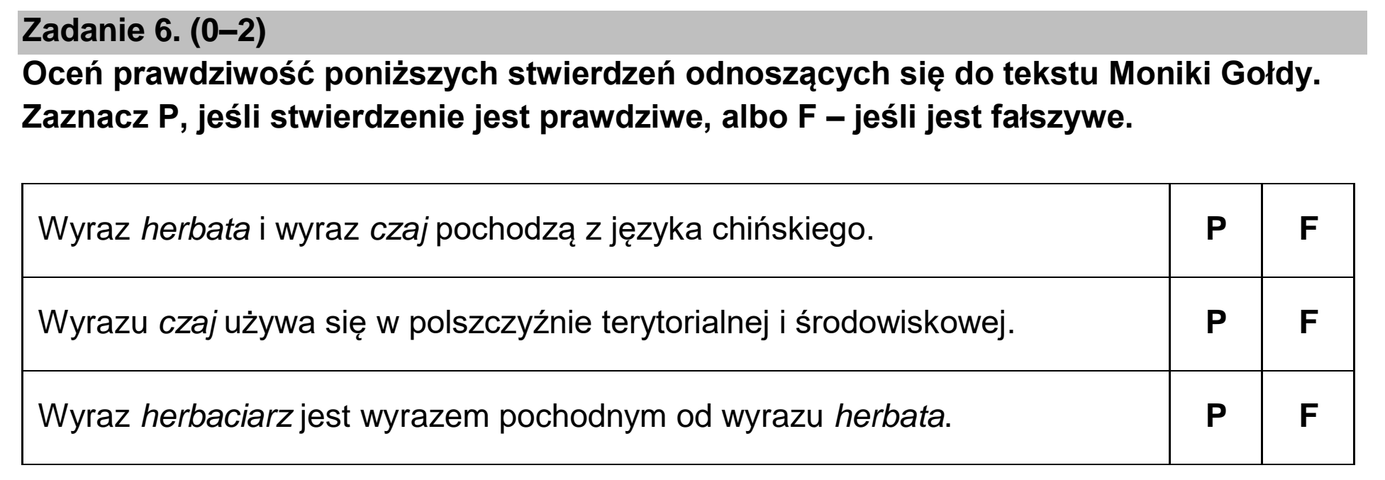 Matura dodatkowa, czerwiec 2026, podgląd zadania 6