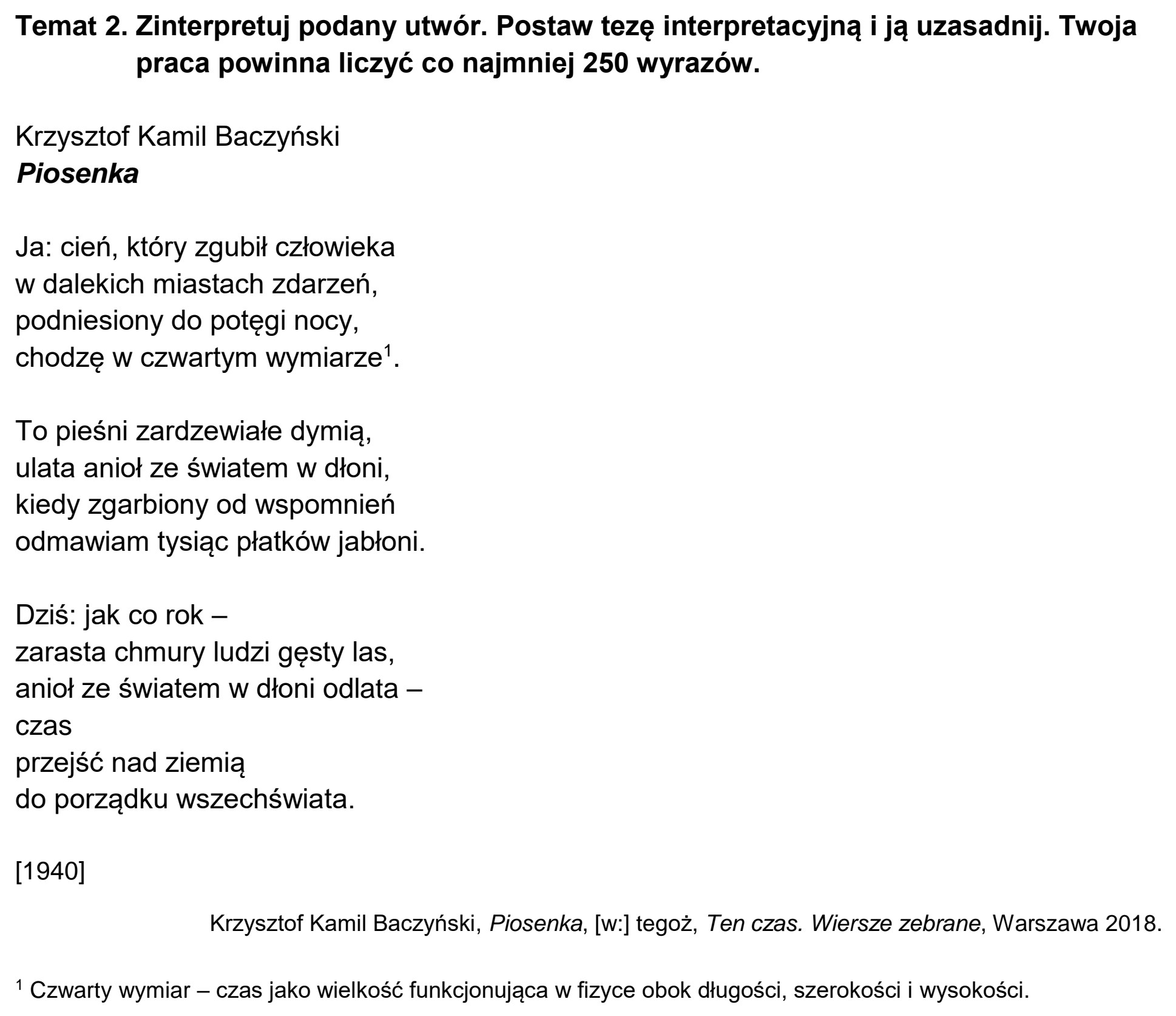 Matura dodatkowa, czerwiec 2026, podgląd zadania 2