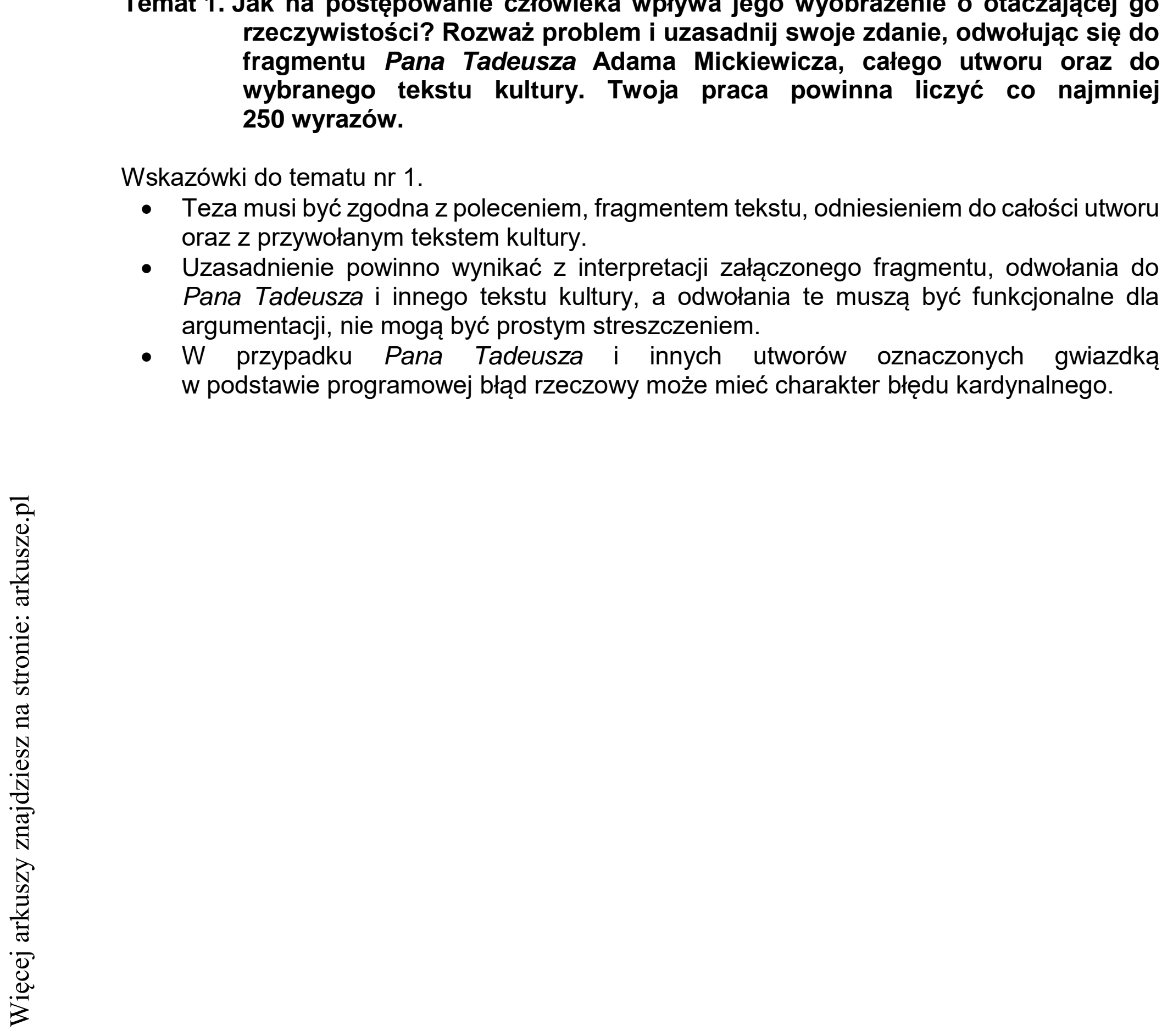 Matura dodatkowa, lipiec 2020, odpowiedź do zadania 1, fragment 1