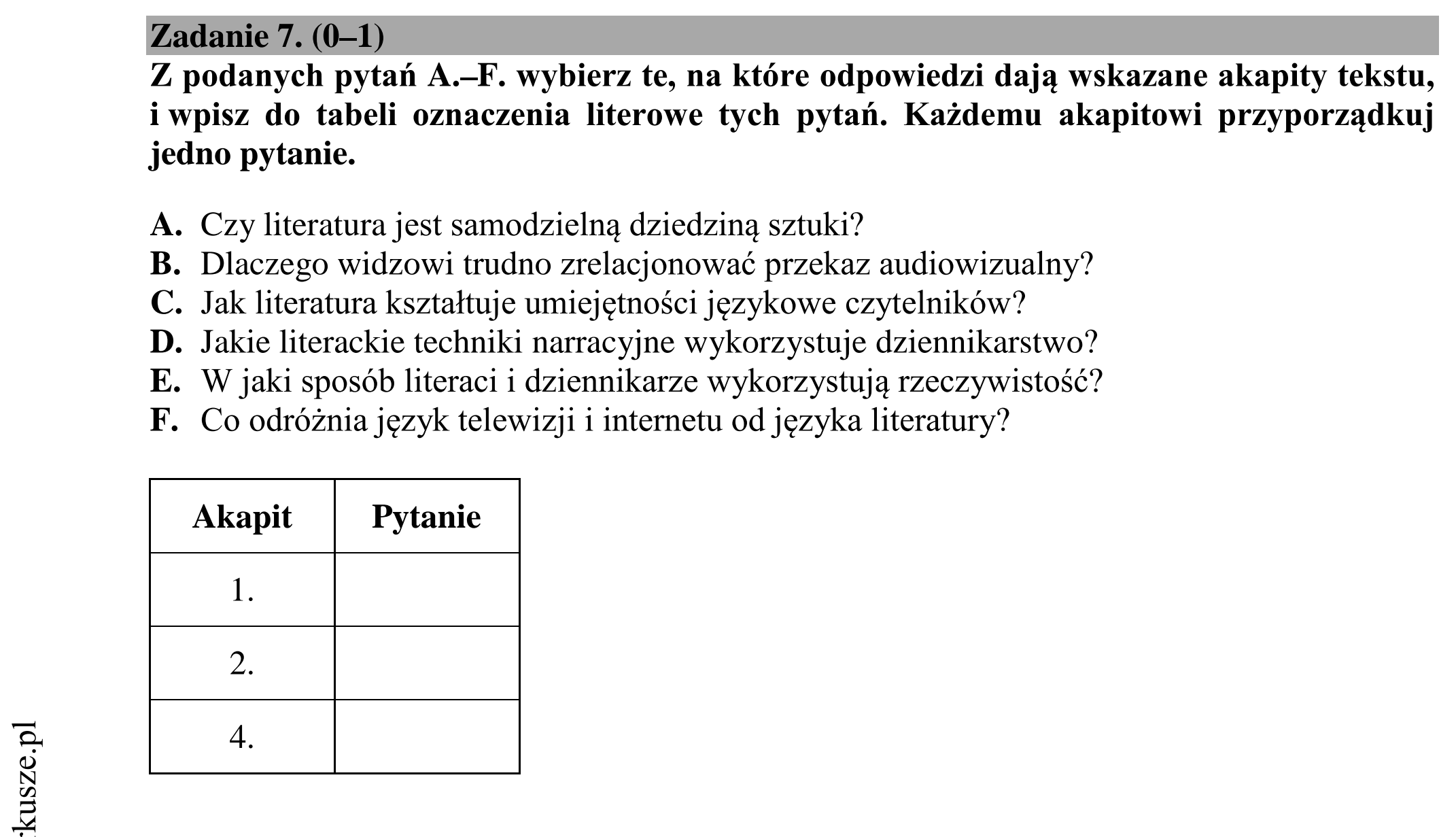 Matura dodatkowa, lipiec 2020, podgląd zadania 7