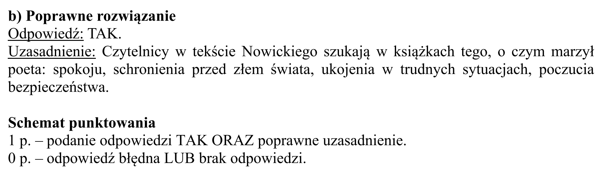 Matura, maj 2015, odpowiedź do zadania 2.5, fragment 2