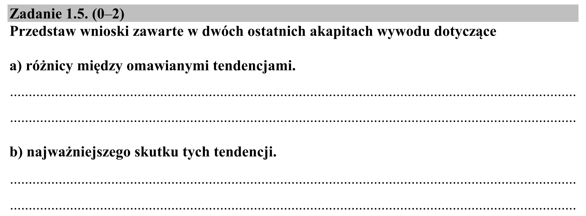 Matura, maj 2015, zadanie 1.5