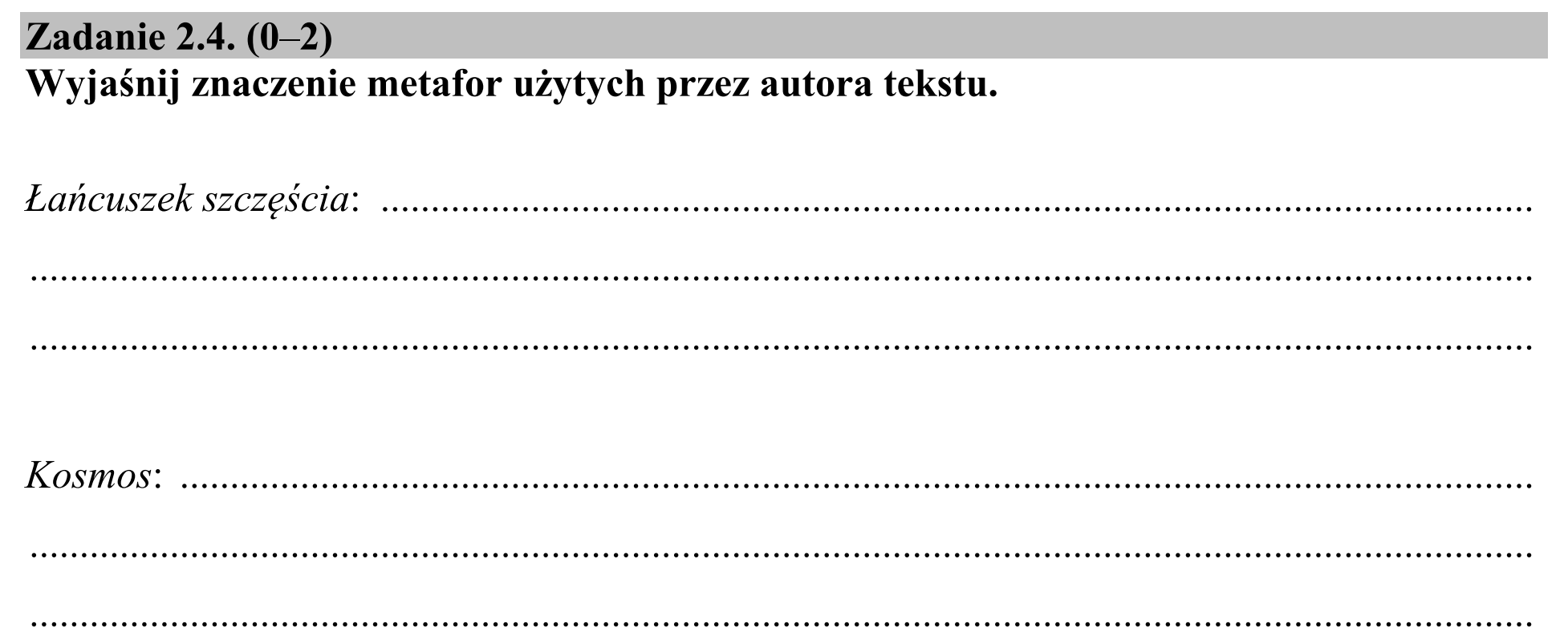 Matura, maj 2015, zadanie 2.4
