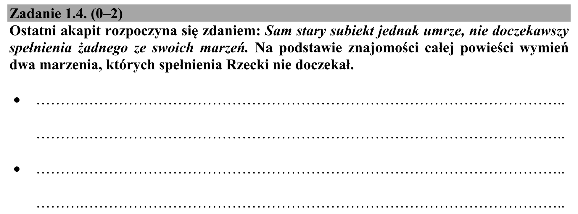Matura, maj 2016, zadanie 1.4