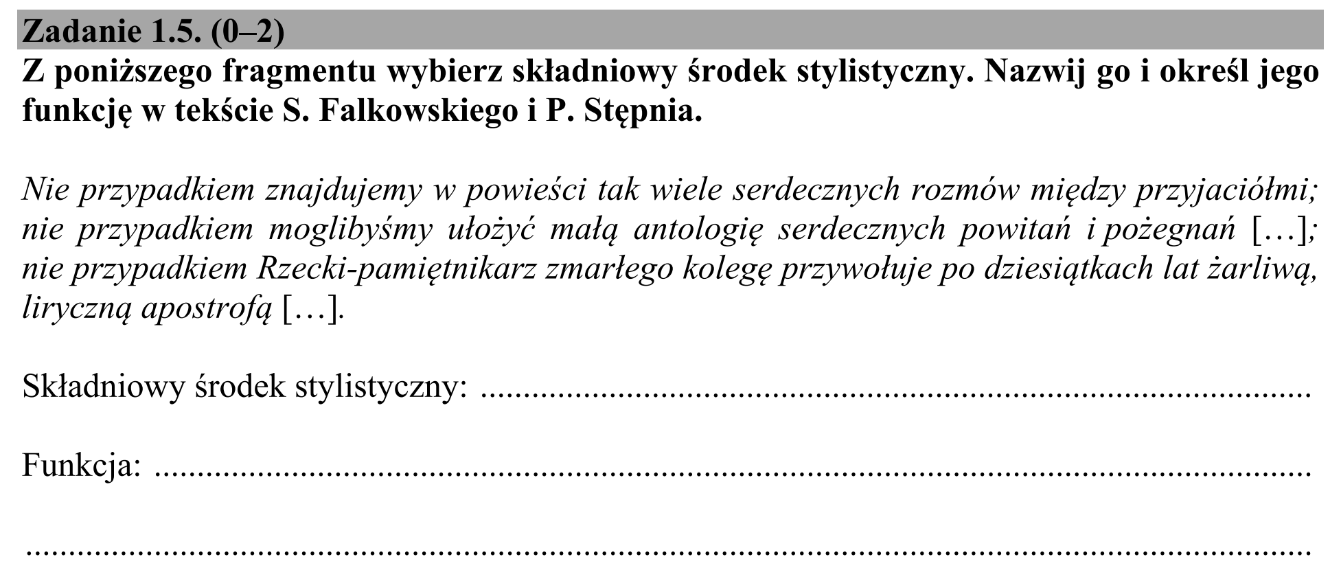 Matura, maj 2016, zadanie 1.5
