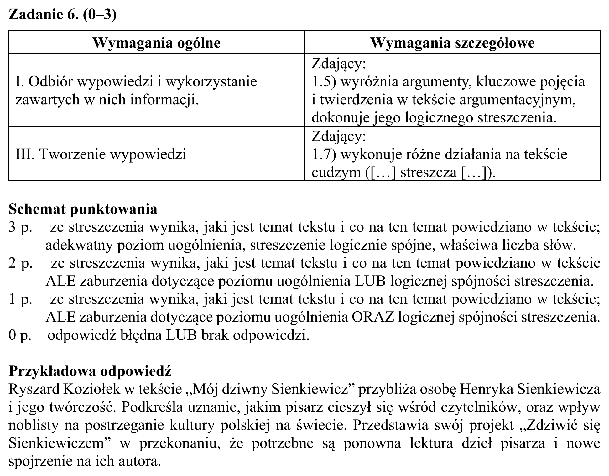 Matura, maj 2017, odpowiedź do zadania 6