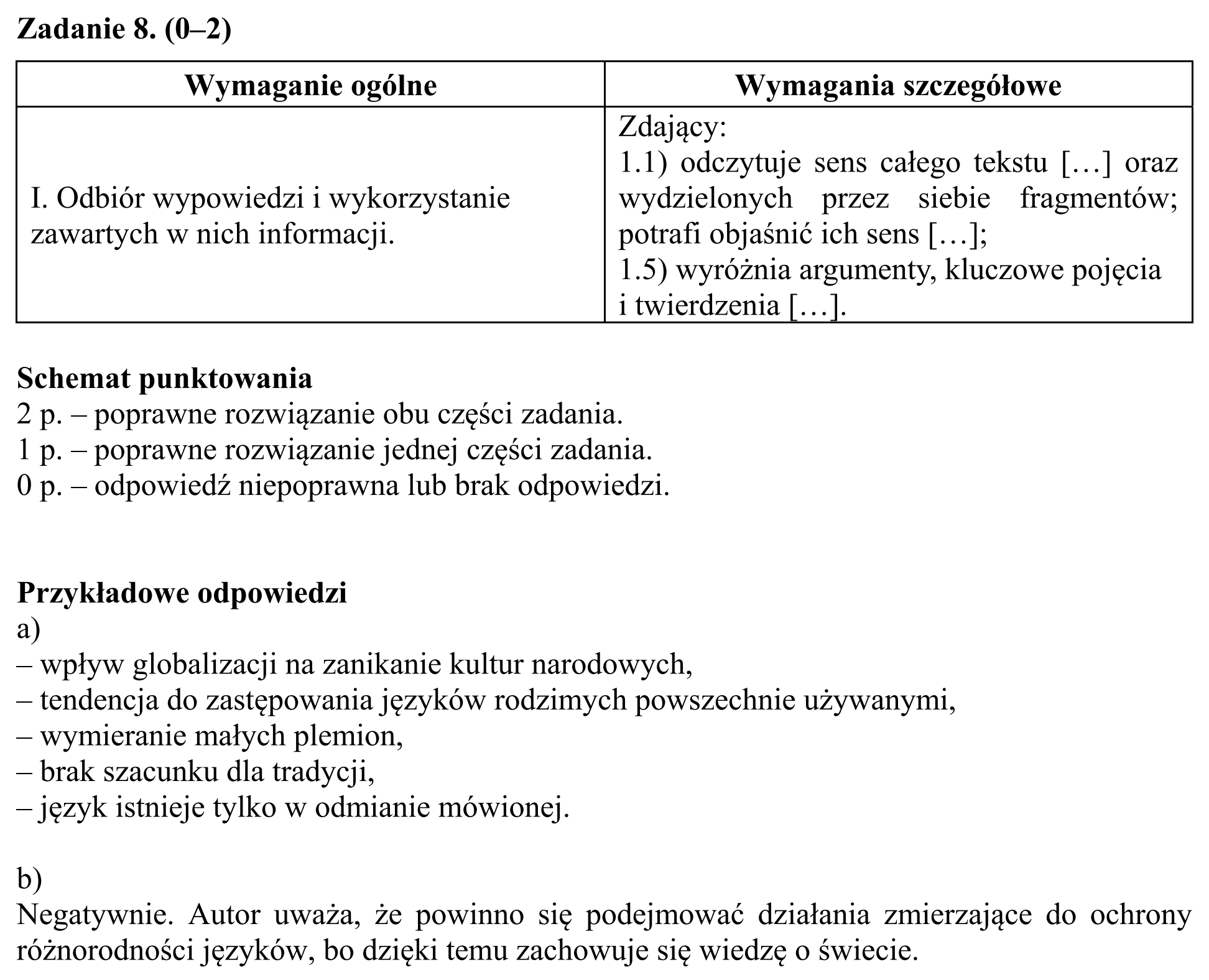 Matura, maj 2017, odpowiedź do zadania 8