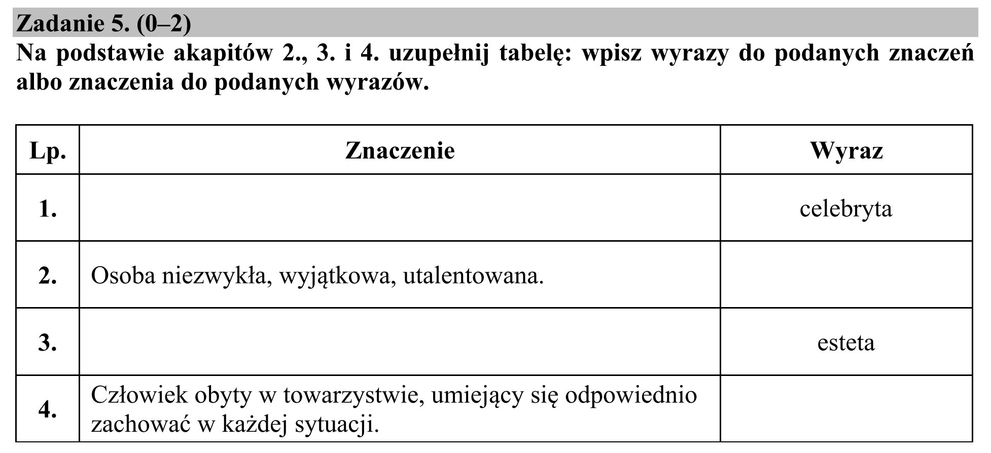 Matura, maj 2017, podgląd zadania 5