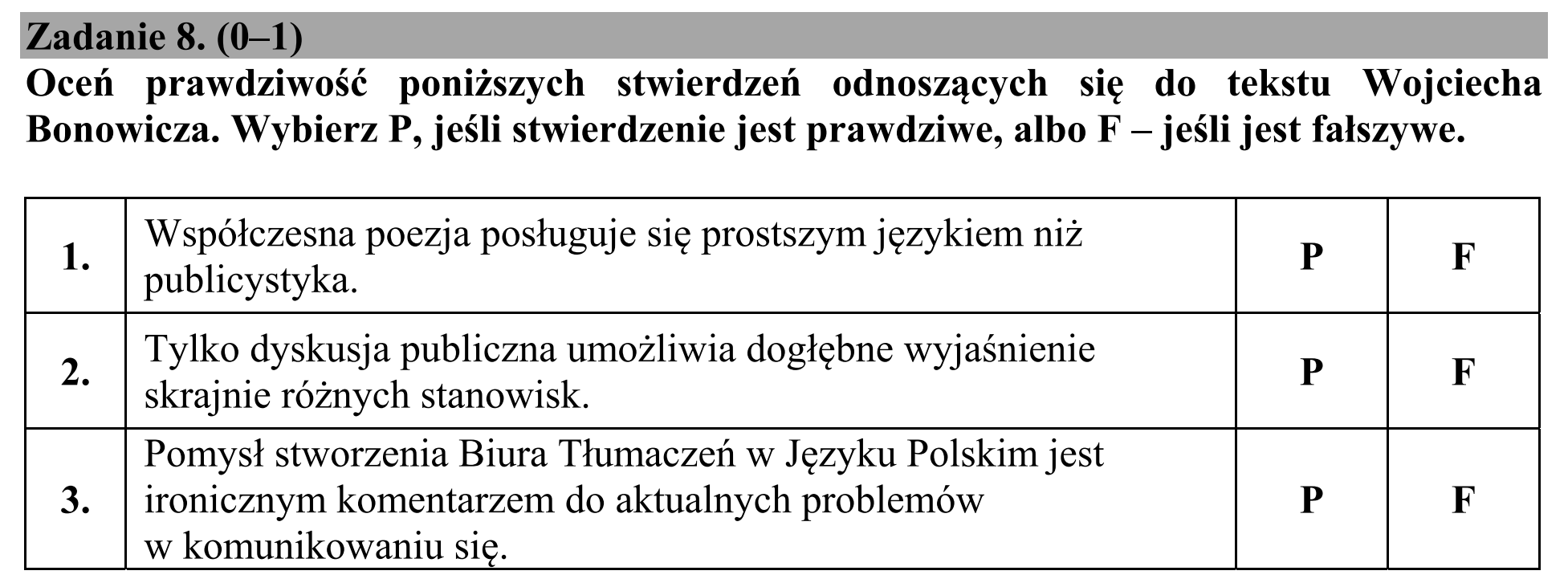 Matura, maj 2018, podgląd zadania 8