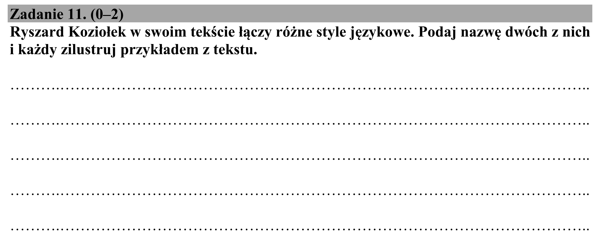 Matura, maj 2019, podgląd zadania 11