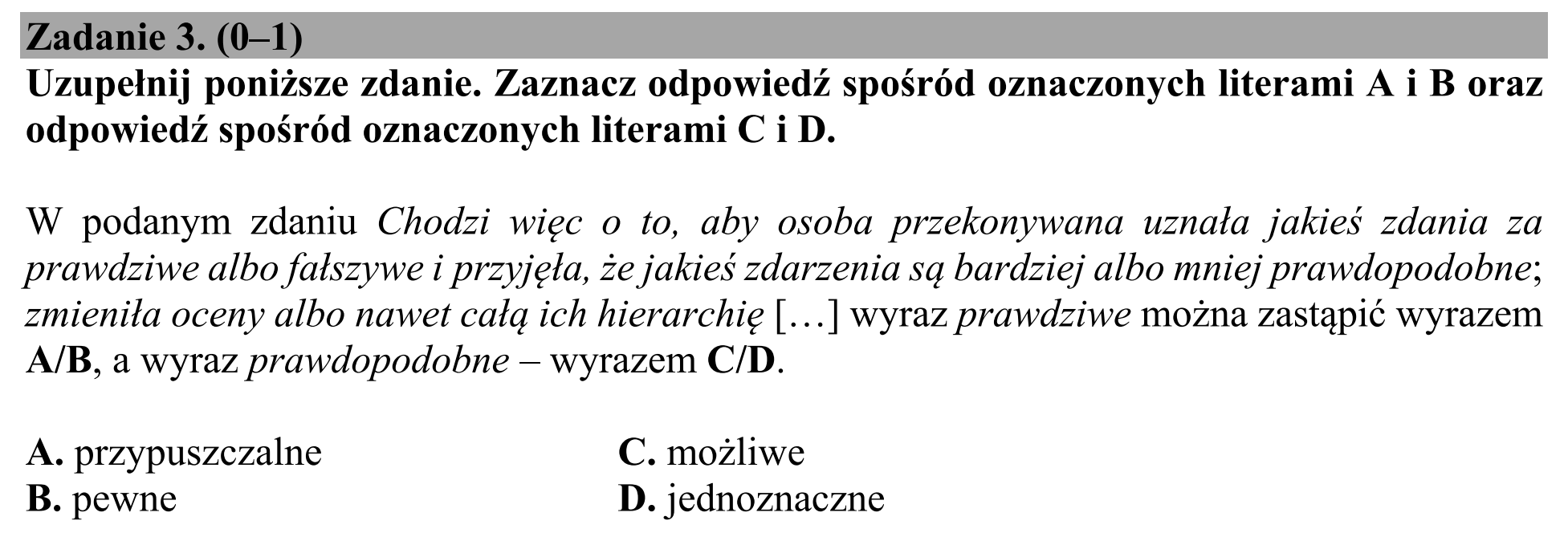 Matura, maj 2020, podgląd zadania 3