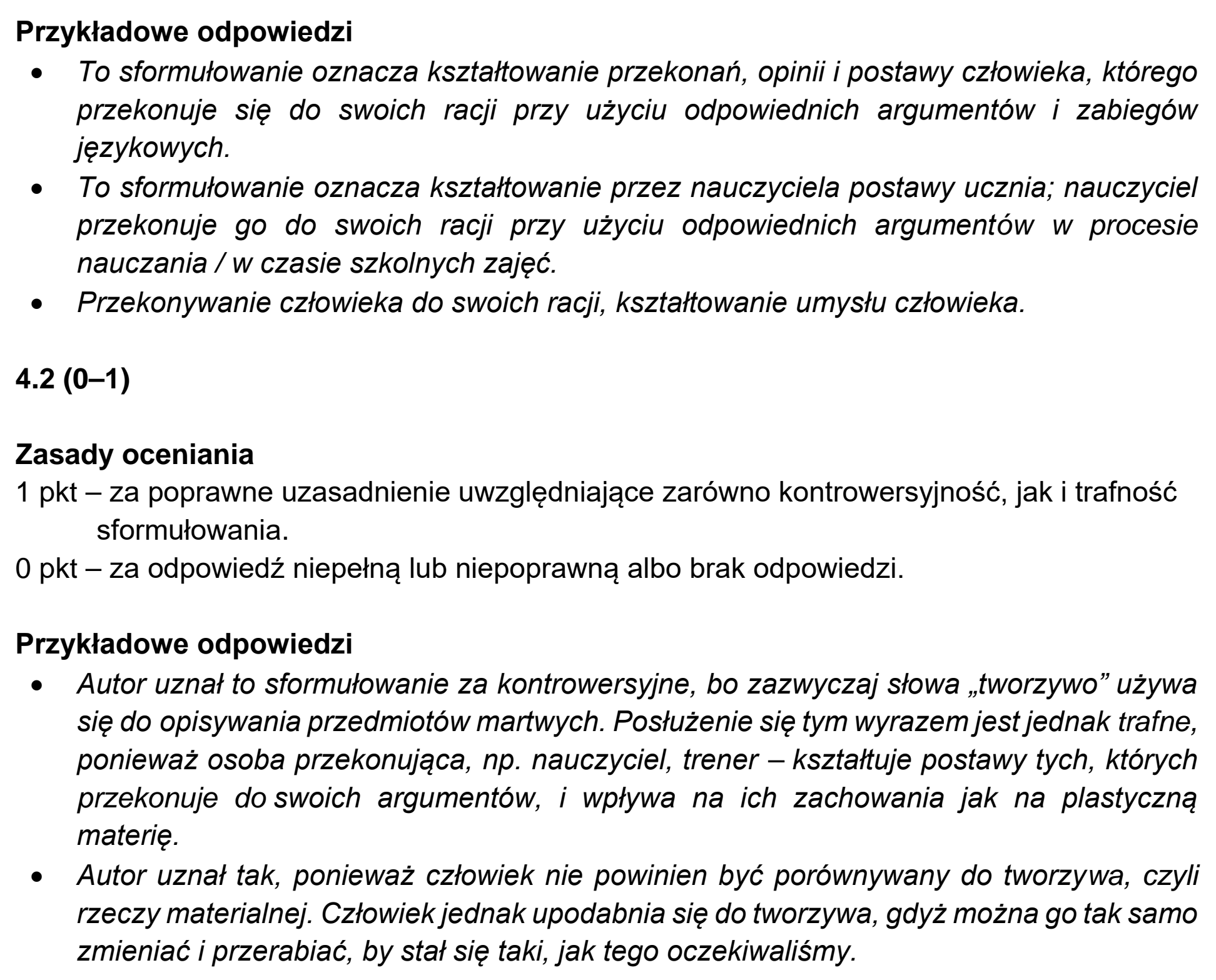 Matura, maj 2020, odpowiedź do zadania 4, fragment 2