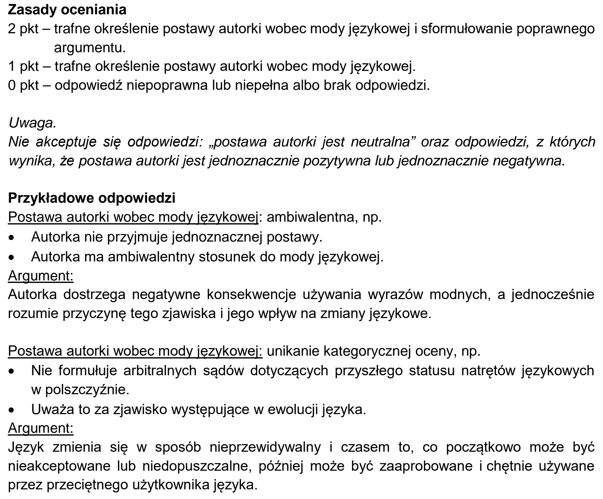Matura, maj 2021, odpowiedź do zadania 2