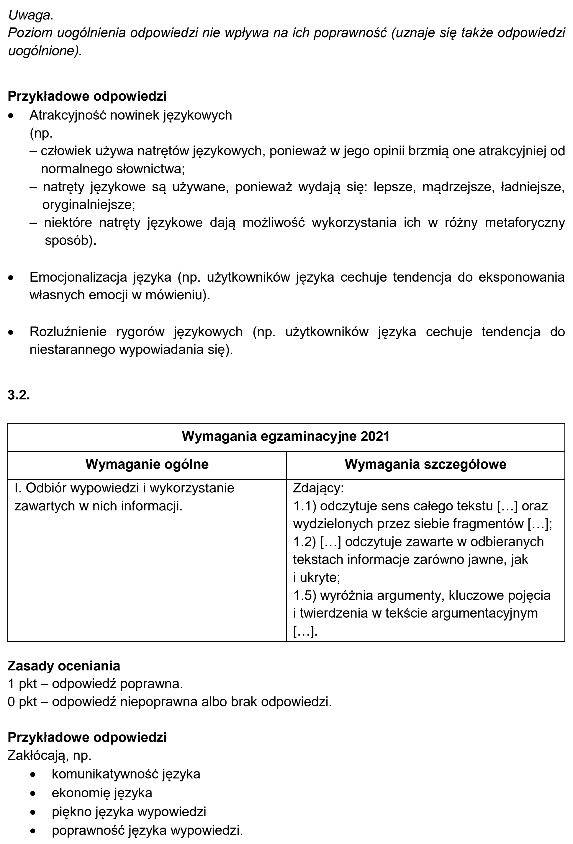 Matura, maj 2021, odpowiedź do zadania 3, fragment 2
