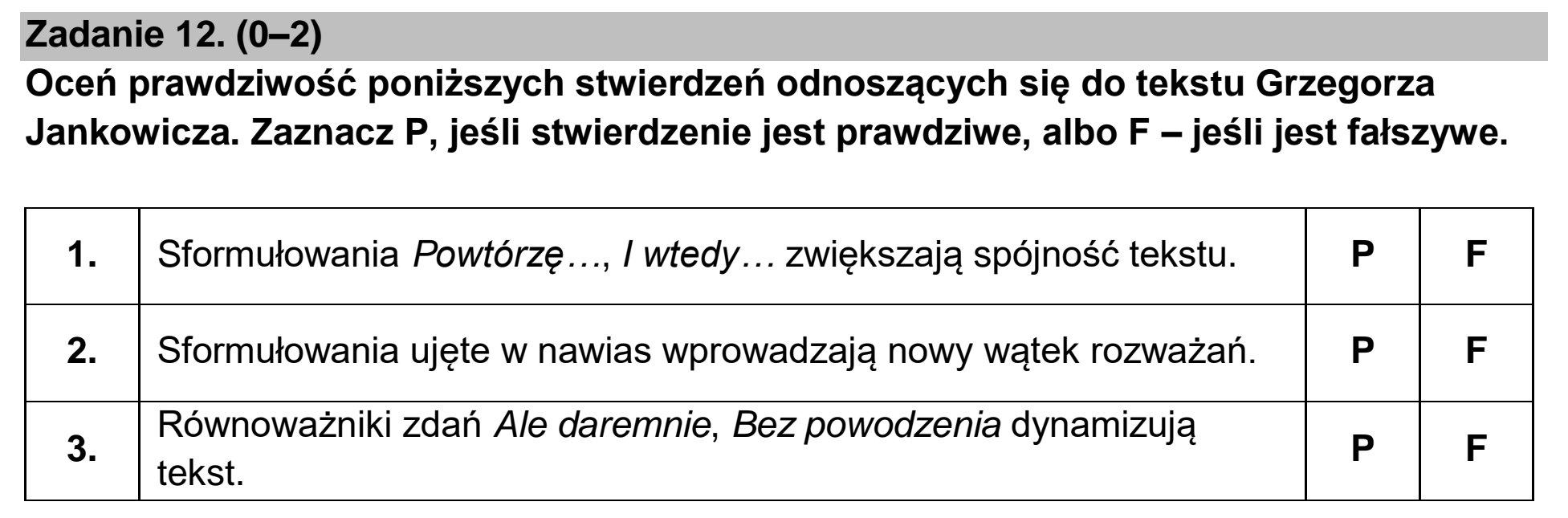 Matura, maj 2022, podgląd zadania 12