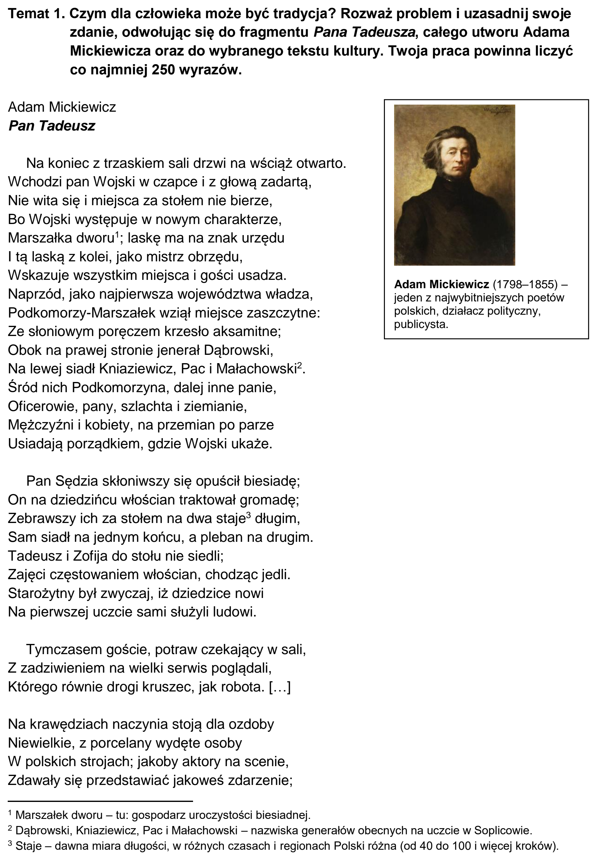 Matura, maj 2022, podgląd zadania 1, fragment 1