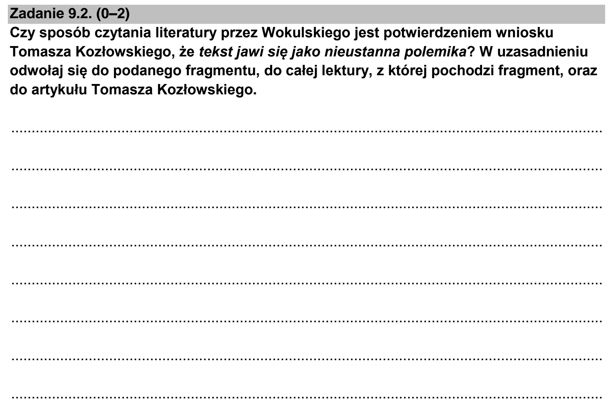 Matura, maj 2023, zadanie 9.2