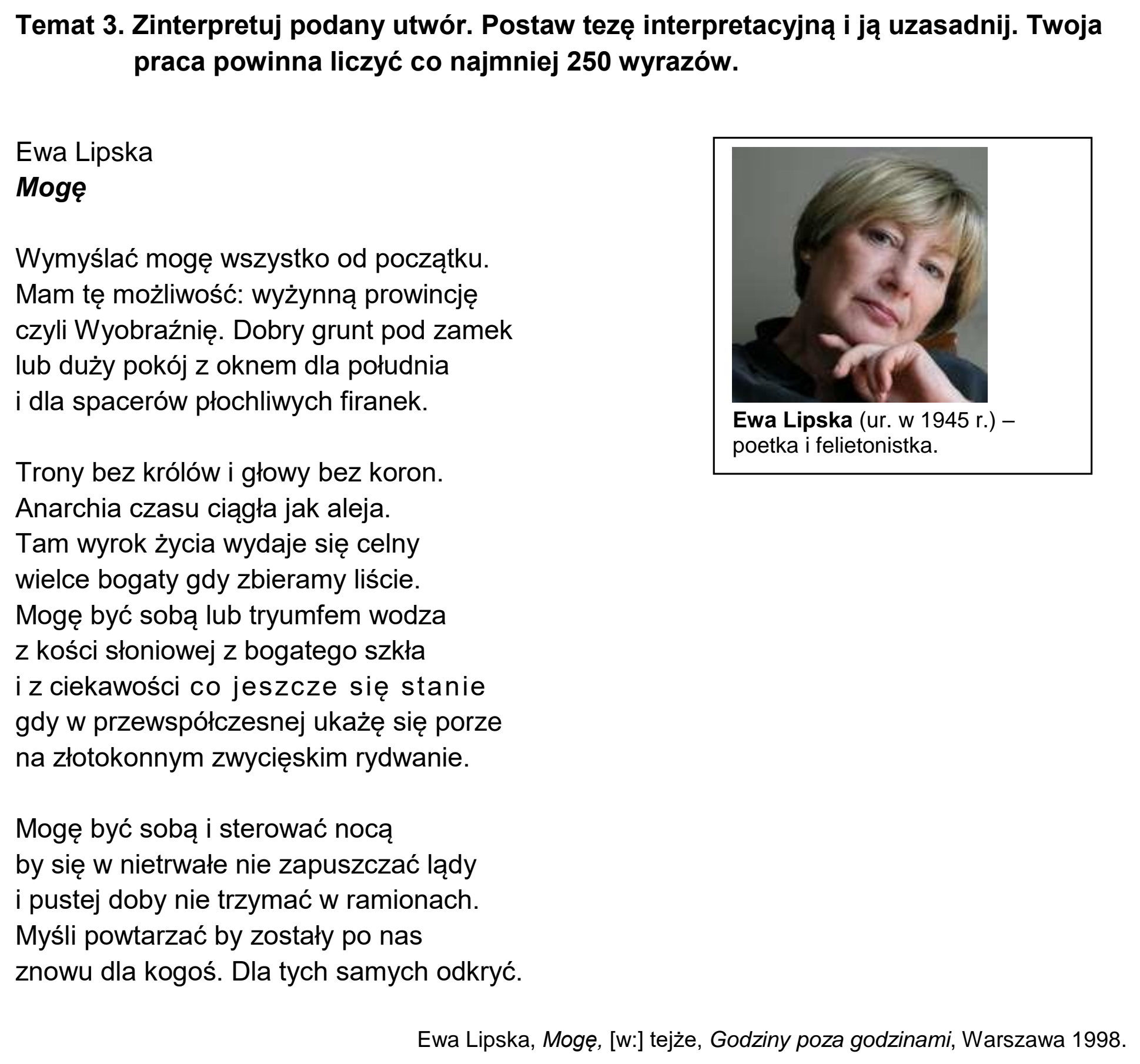 Matura, maj 2023, podgląd zadania 3