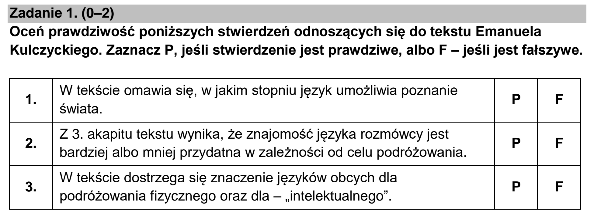 Matura, maj 2025, podgląd zadania 1