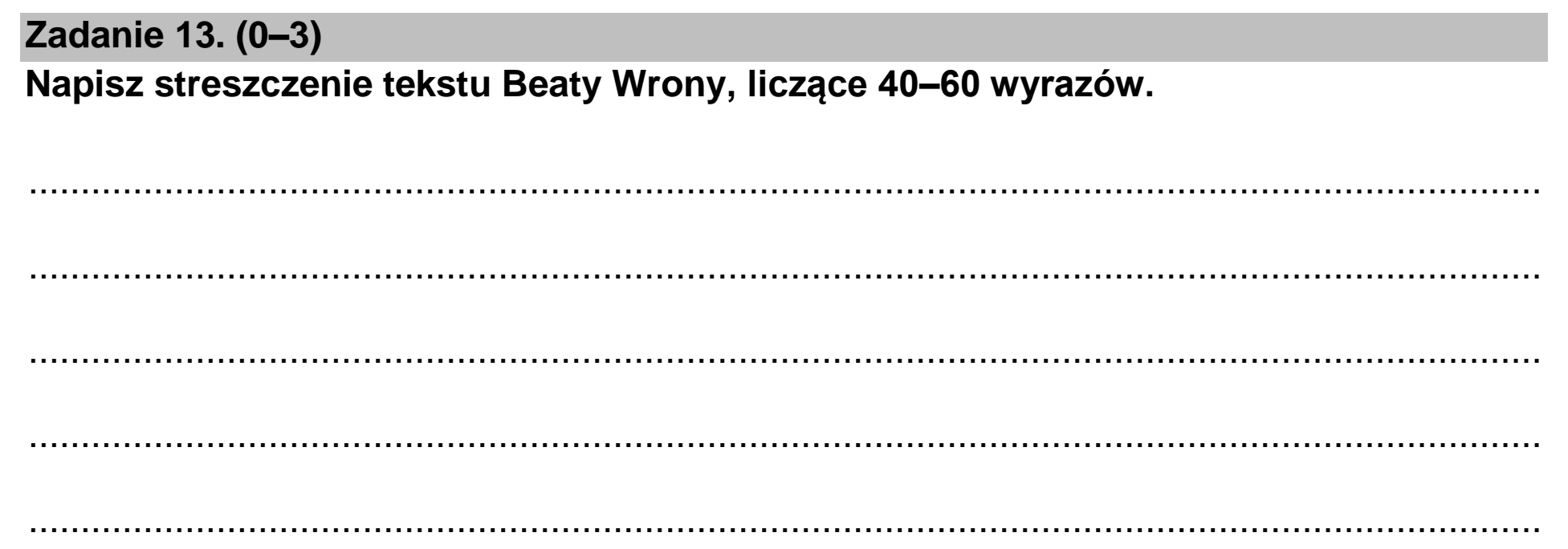 Matura, maj 2025, podgląd zadania 13, fragment 1