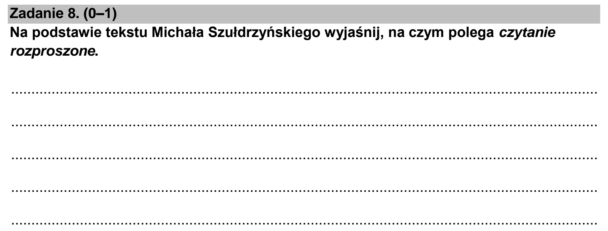 Matura, maj 2026, podgląd zadania 8