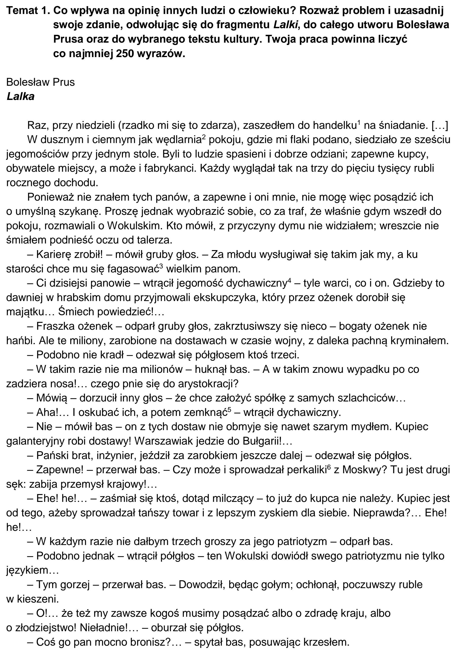 Matura, maj 2026, podgląd zadania 1, fragment 1