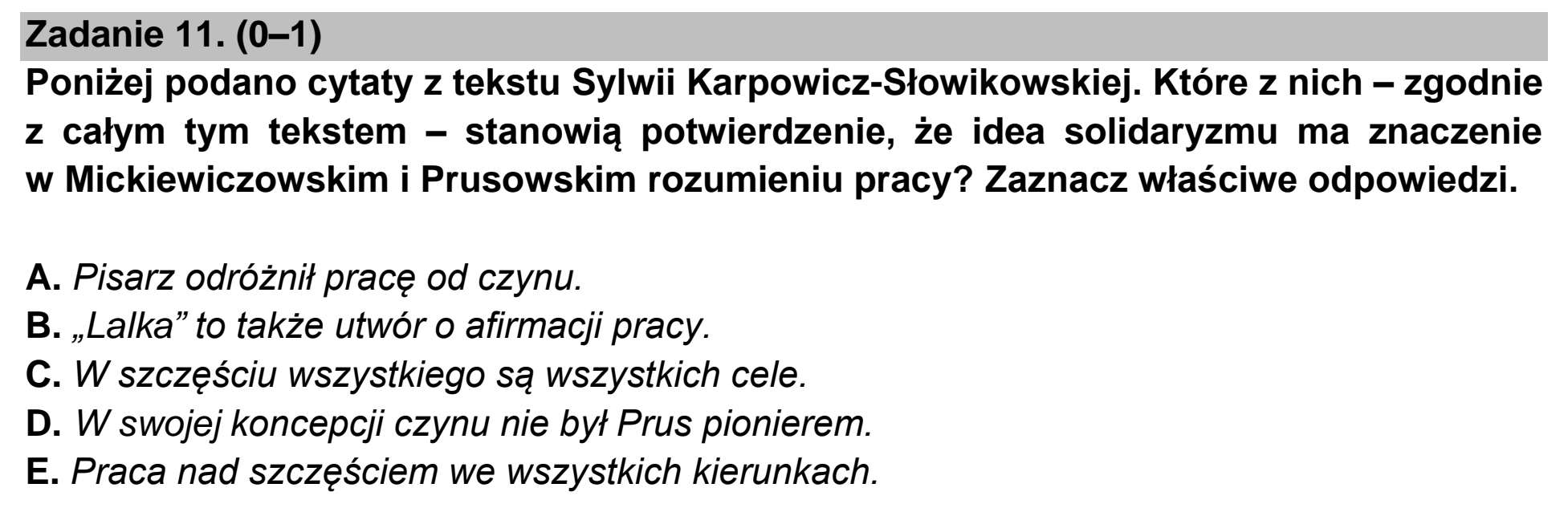 Matura próbna, marzec 2021, podgląd zadania 11