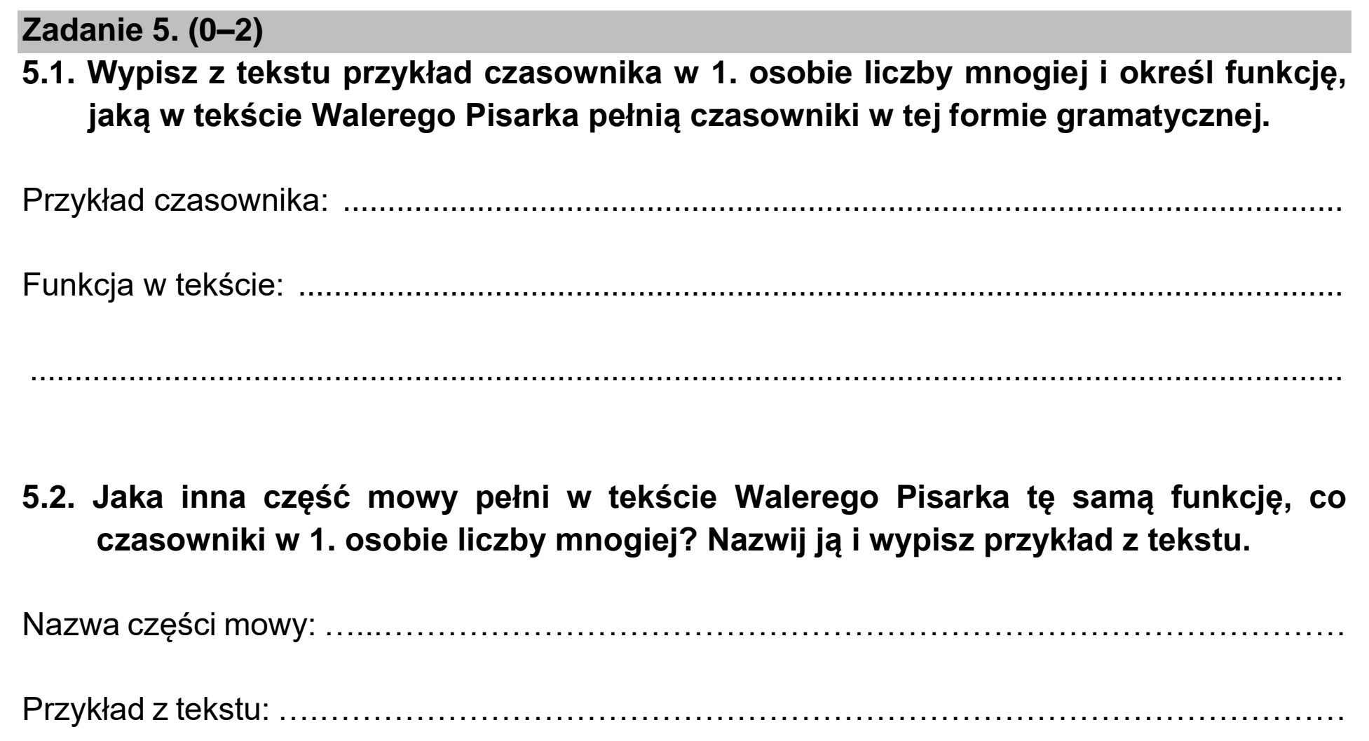 Matura próbna, marzec 2021, podgląd zadania 5
