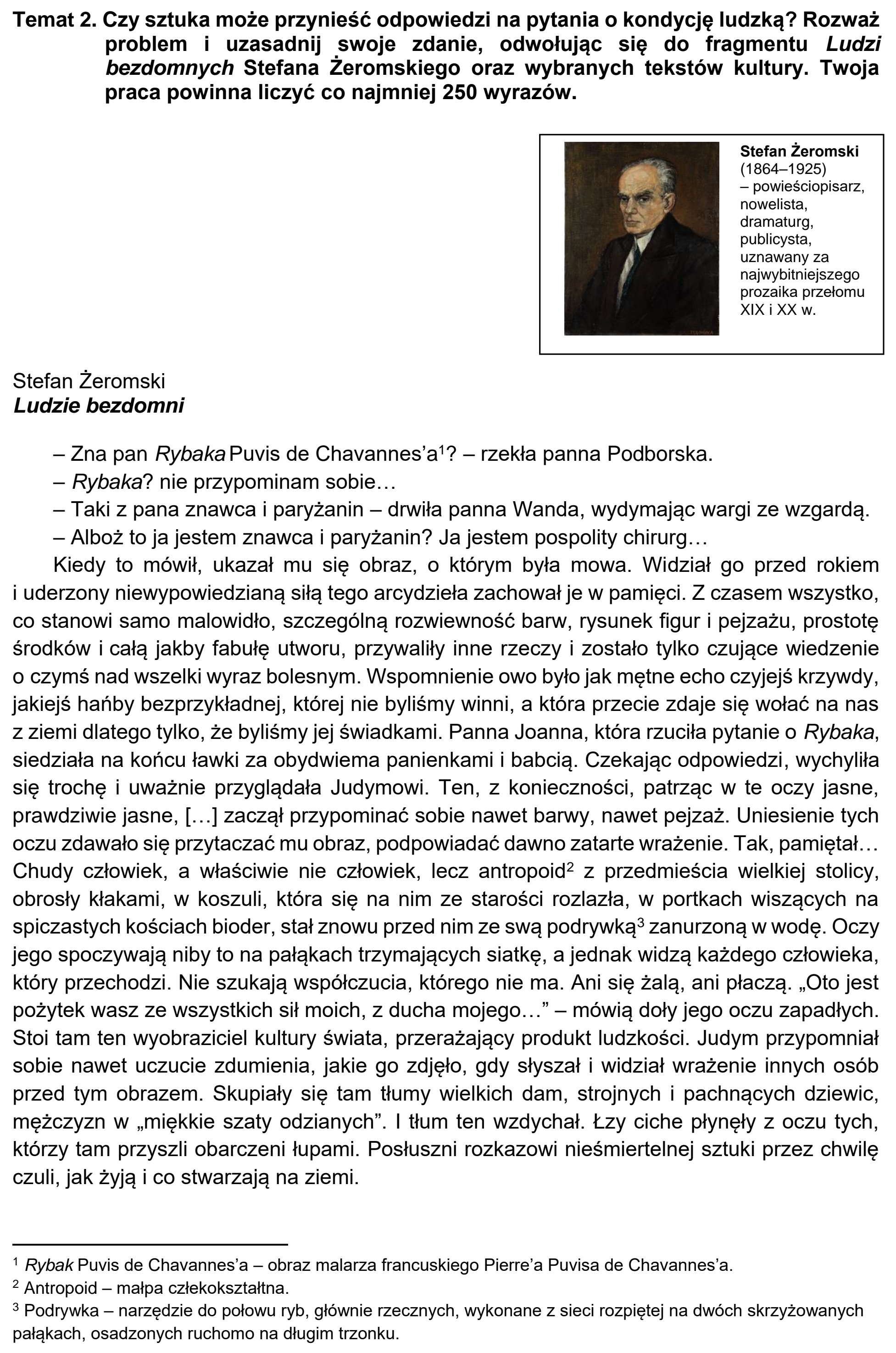 Matura próbna, marzec 2021, podgląd zadania 2, fragment 1