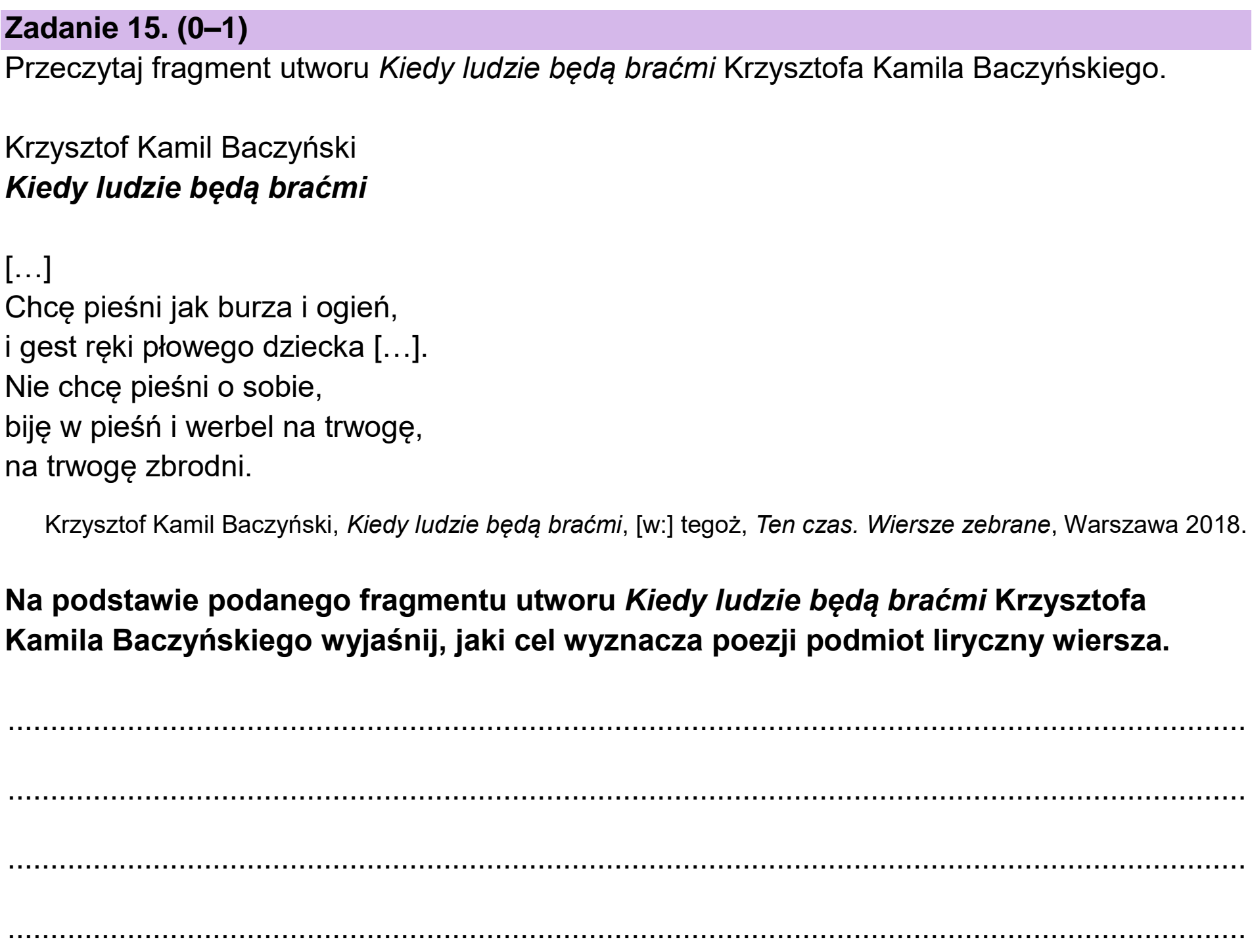 Matura dodatkowa, czerwiec 2023, podgląd zadania 15