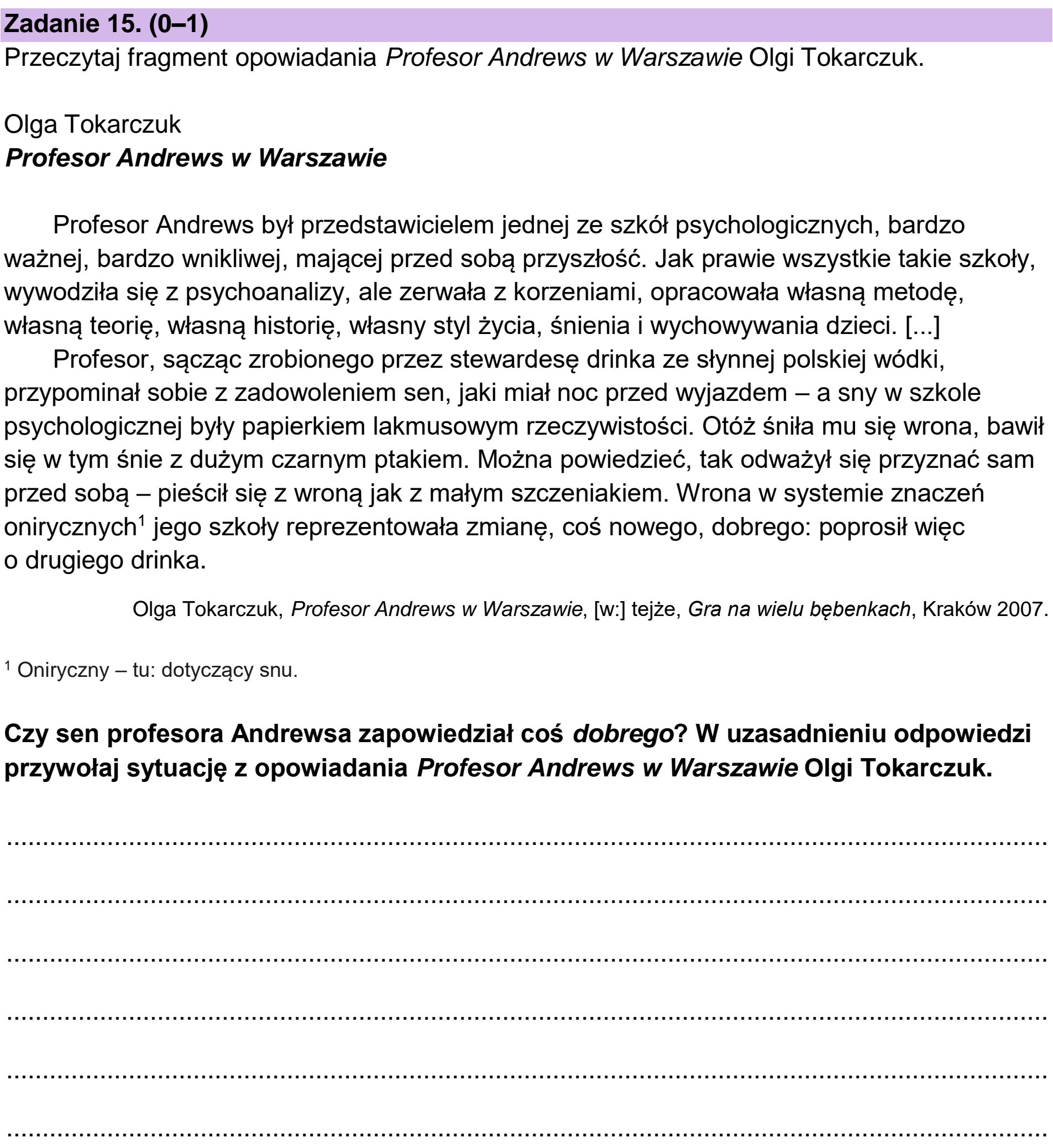 Matura dodatkowa, czerwiec 2024, podgląd zadania 15