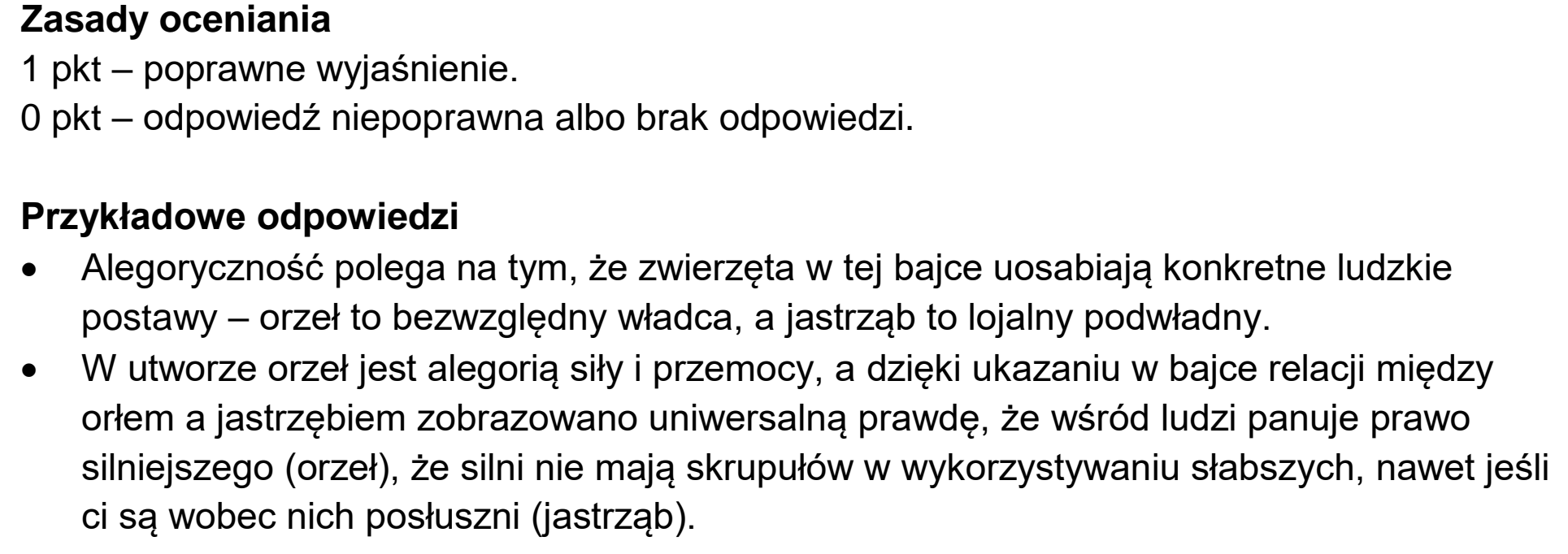 Matura dodatkowa, czerwiec 2026, odpowiedź do zadania 9