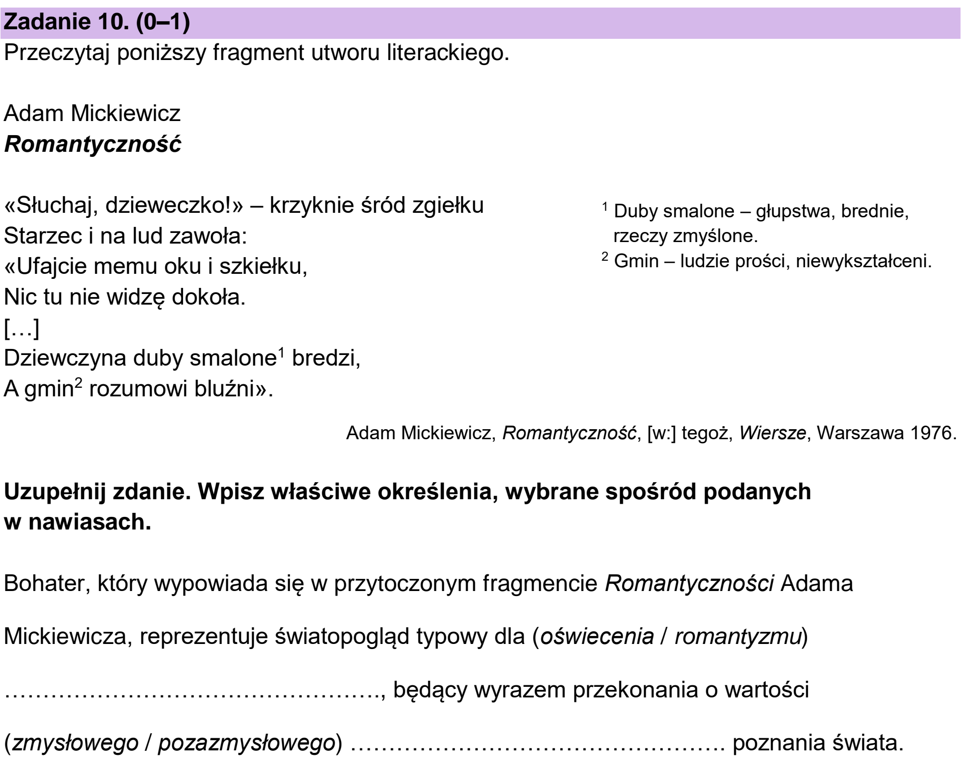 Matura dodatkowa, czerwiec 2026, podgląd zadania 10