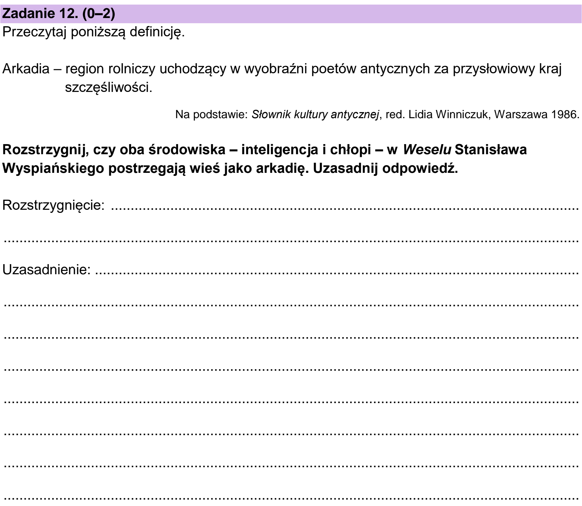 Matura dodatkowa, czerwiec 2026, podgląd zadania 12