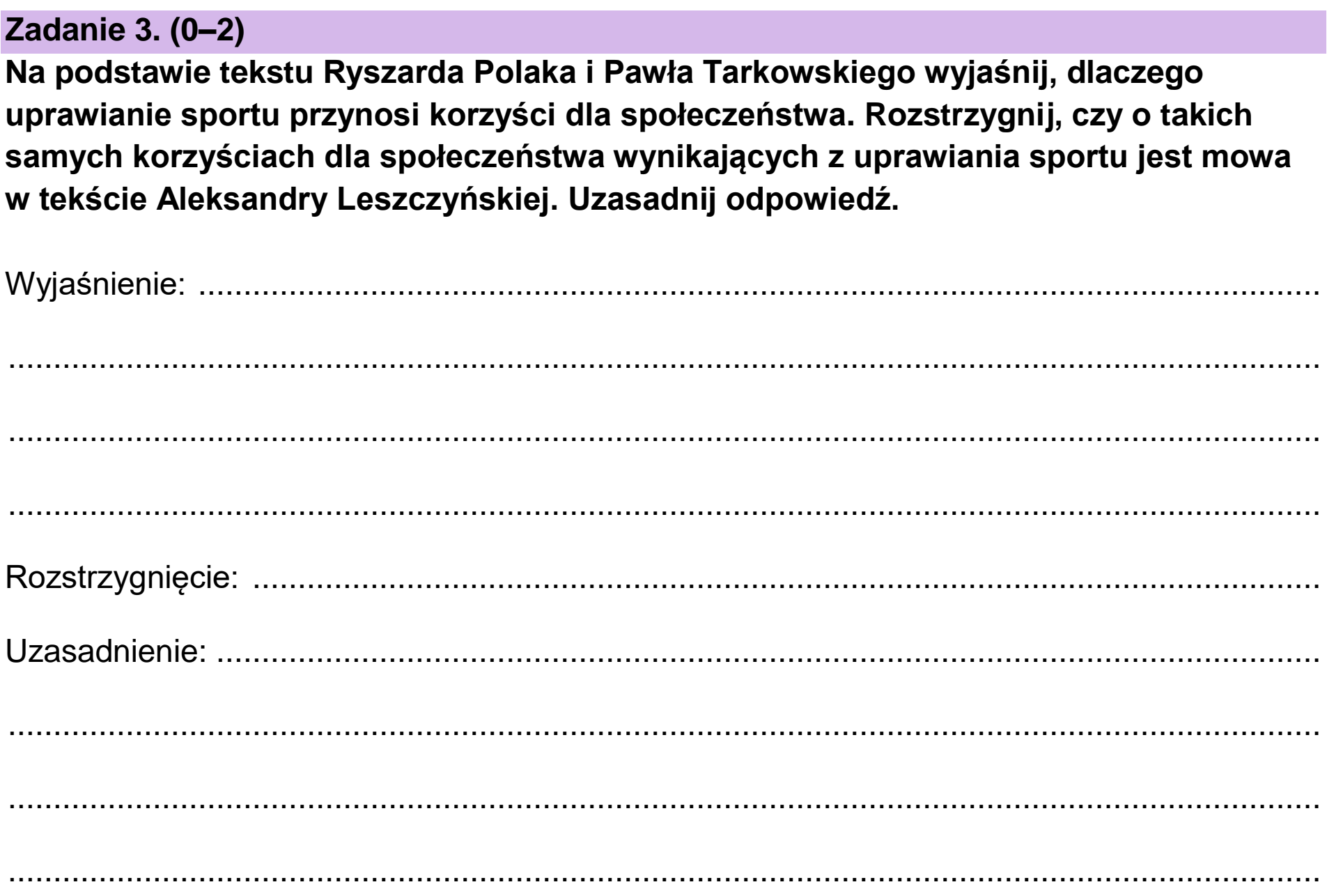 Matura dodatkowa, czerwiec 2026, podgląd zadania 3