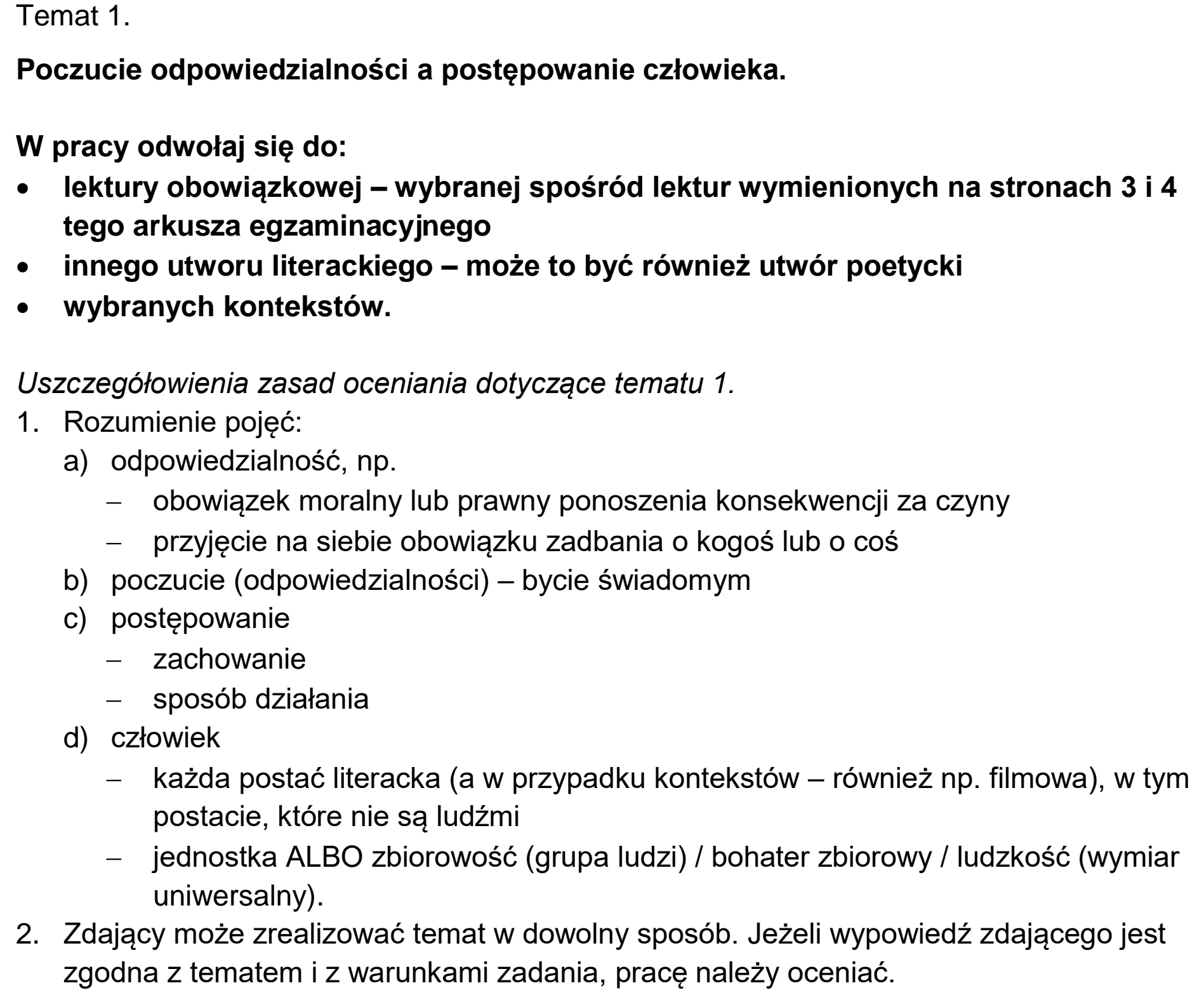 Matura dodatkowa, czerwiec 2026, odpowiedź do zadania 1, fragment 1