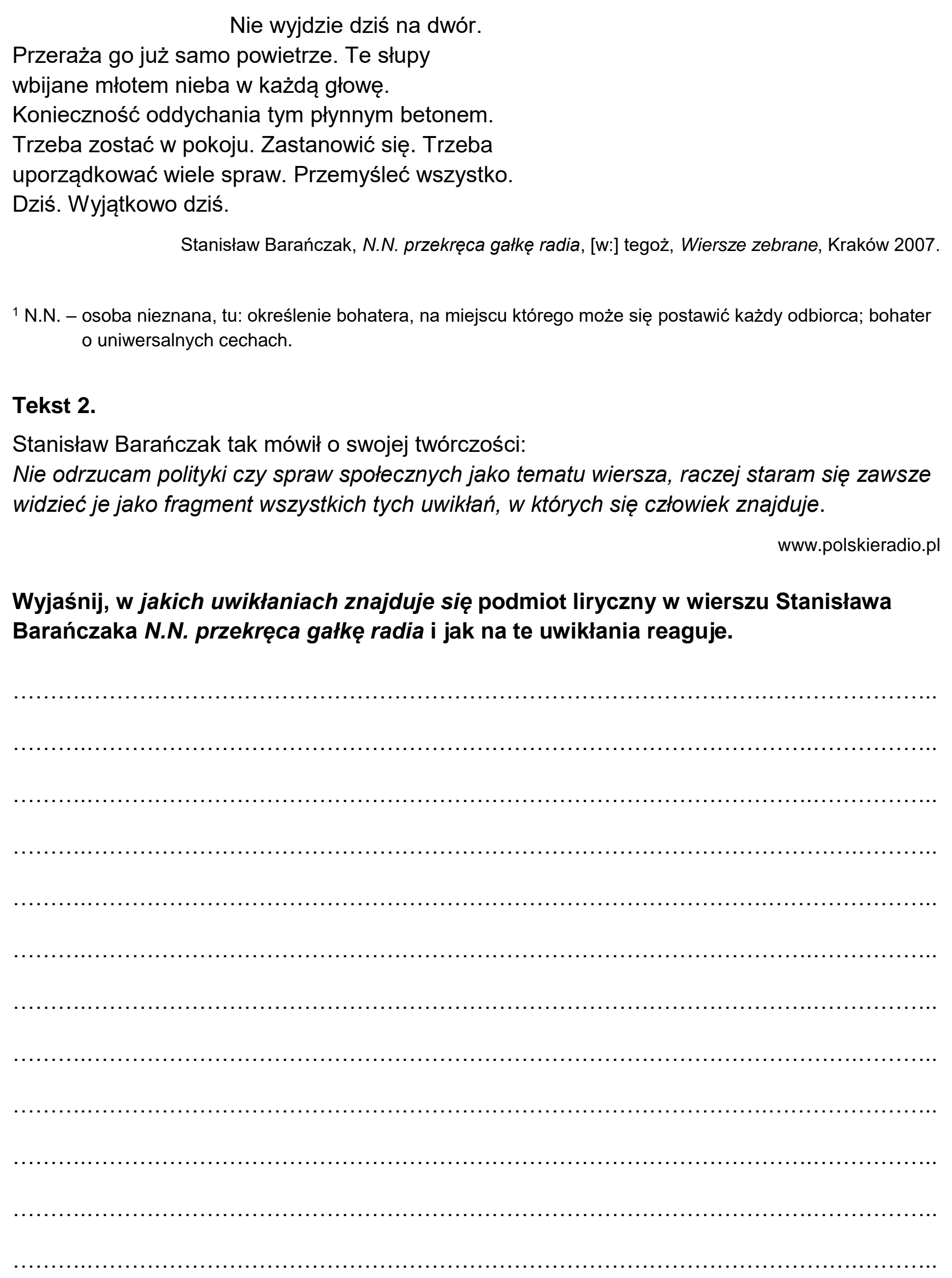 Matura próbna, grudzien 2022, podgląd zadania 16, fragment 2