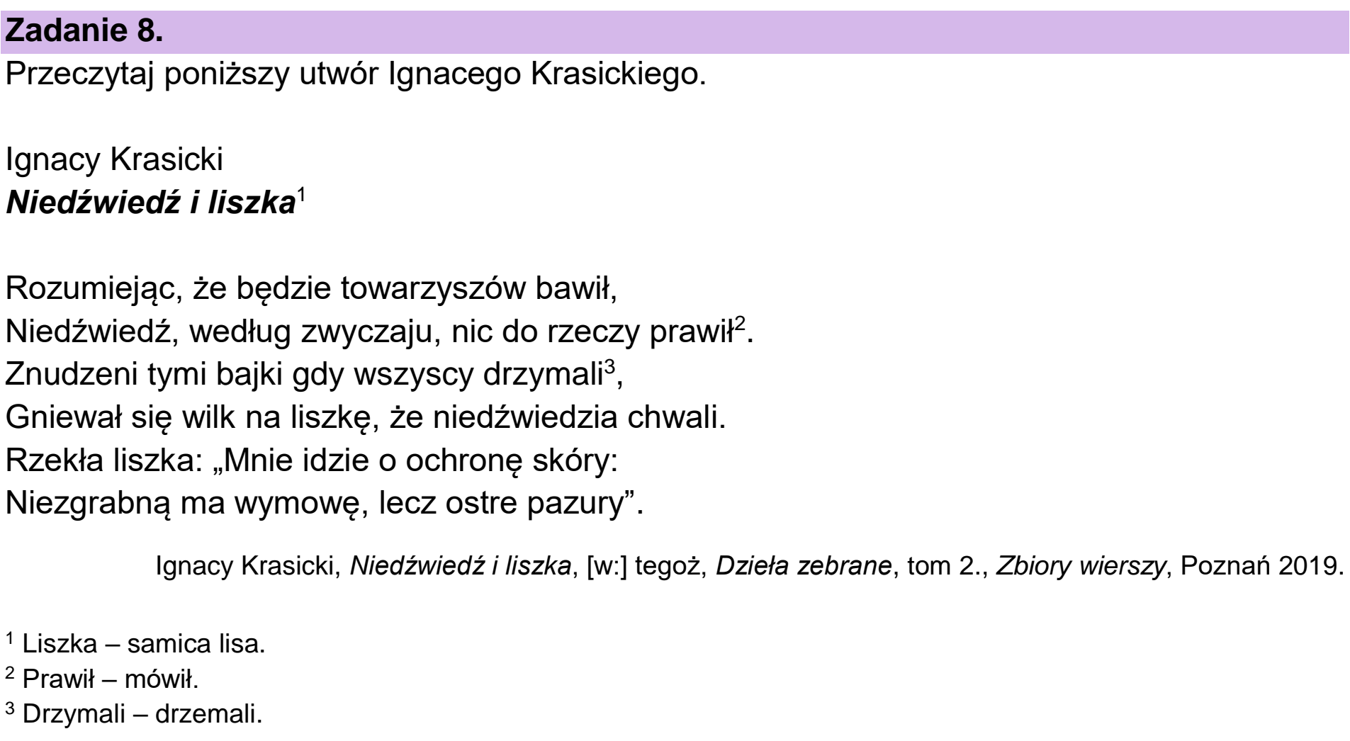 Matura próbna, grudzien 2023, wstęp zadania 8