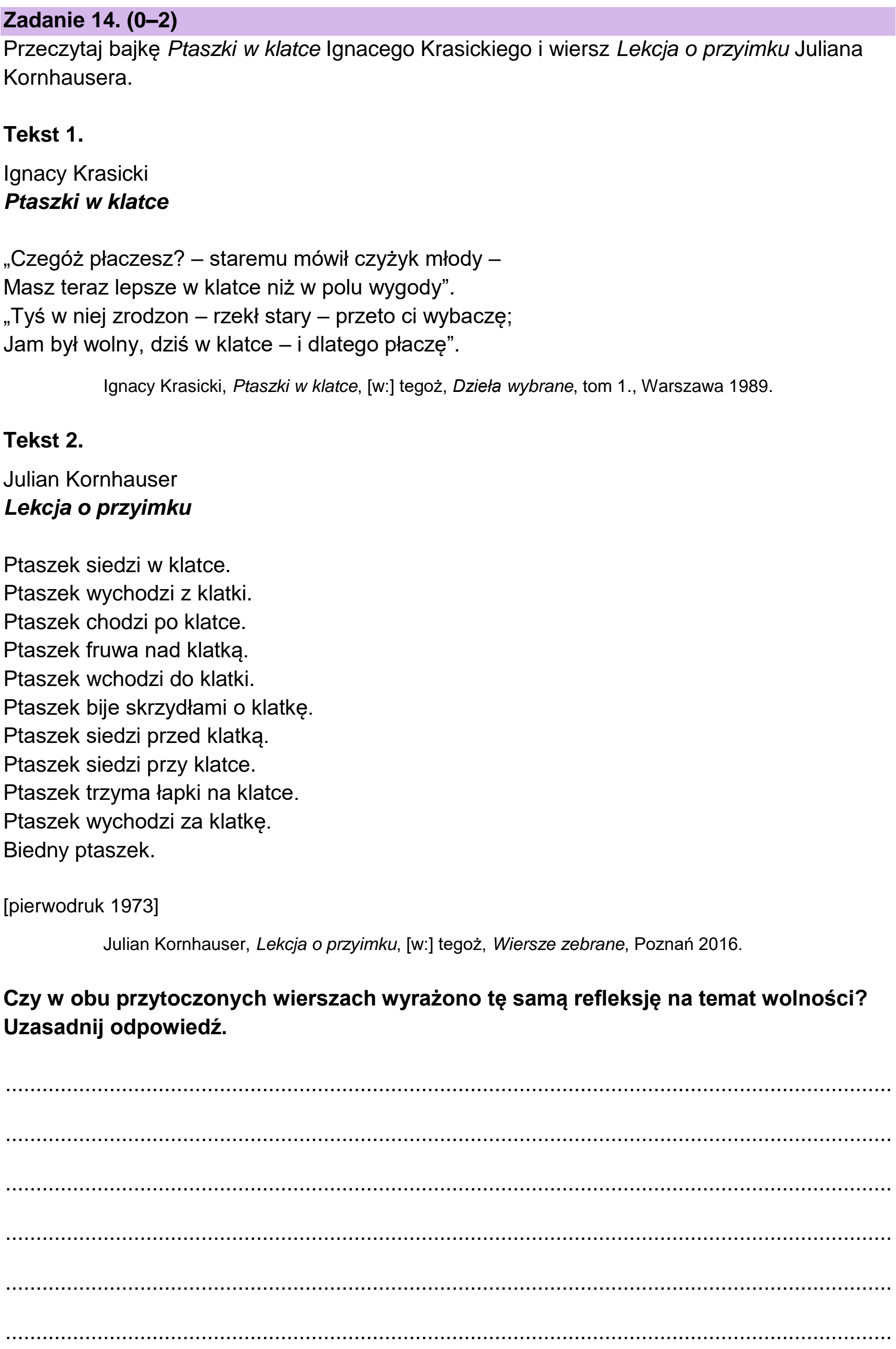 Matura próbna, grudzien 2024, podgląd zadania 14