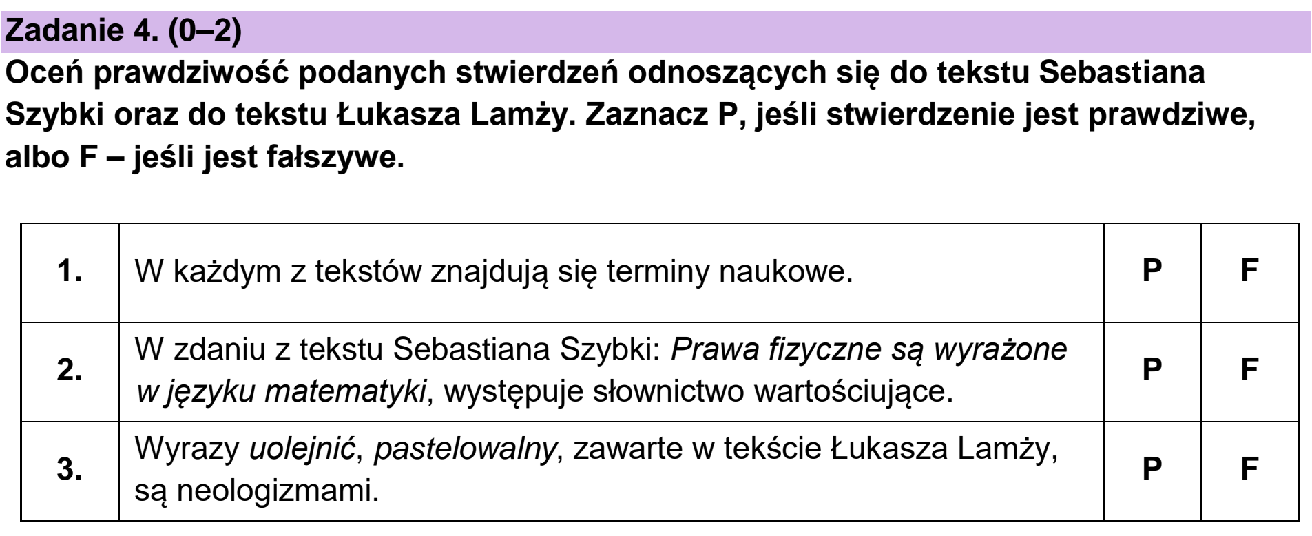 Matura próbna, grudzien 2024, podgląd zadania 4