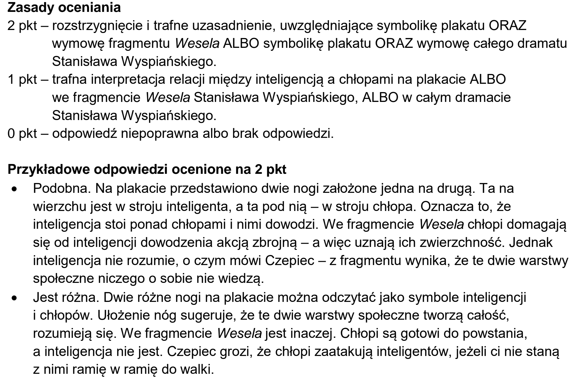 Matura, maj 2023, odpowiedź do zadania 14
