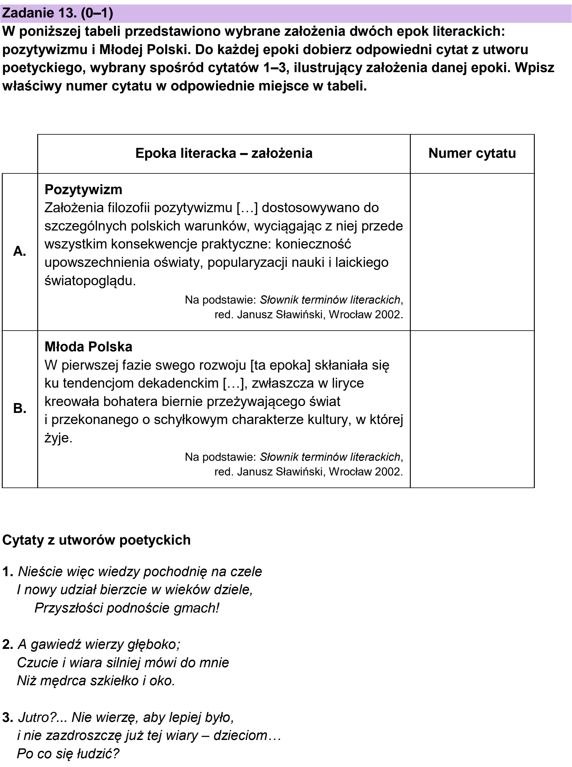 Matura, maj 2023, podgląd zadania 13