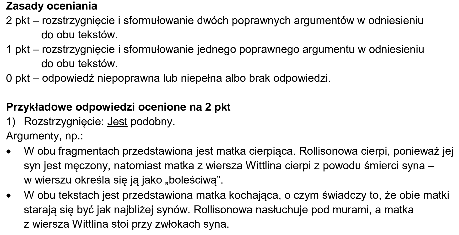 Matura, maj 2025, odpowiedź do zadania 9, fragment 1