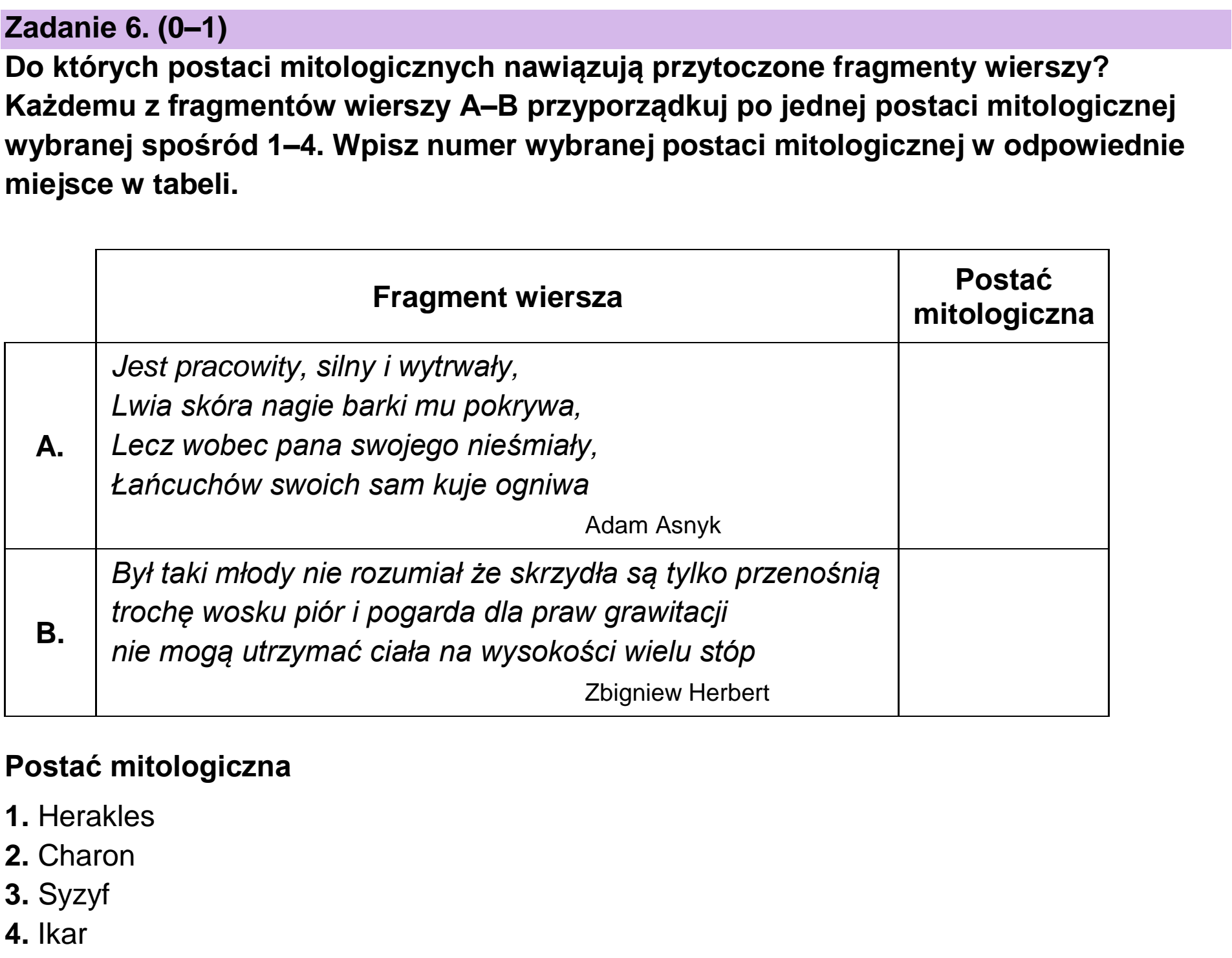 Matura, maj 2025, podgląd zadania 6