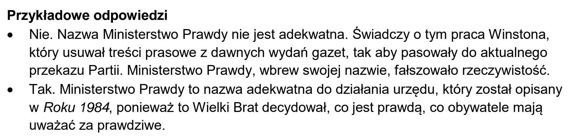Matura, maj 2026, odpowiedź do zadania 16, fragment 2