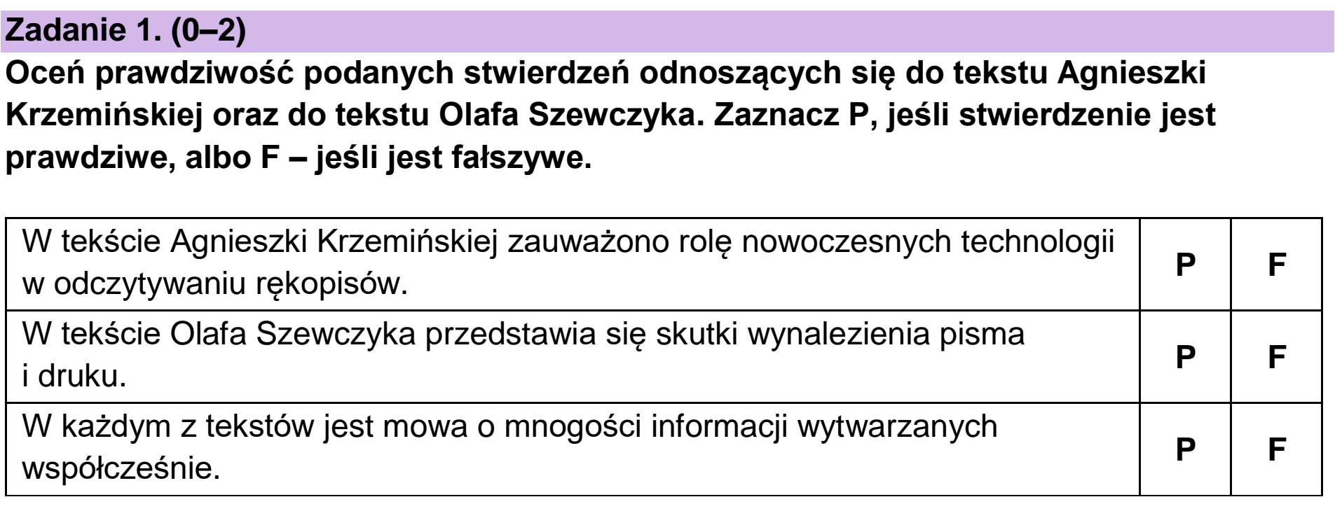 Matura, maj 2026, podgląd zadania 1